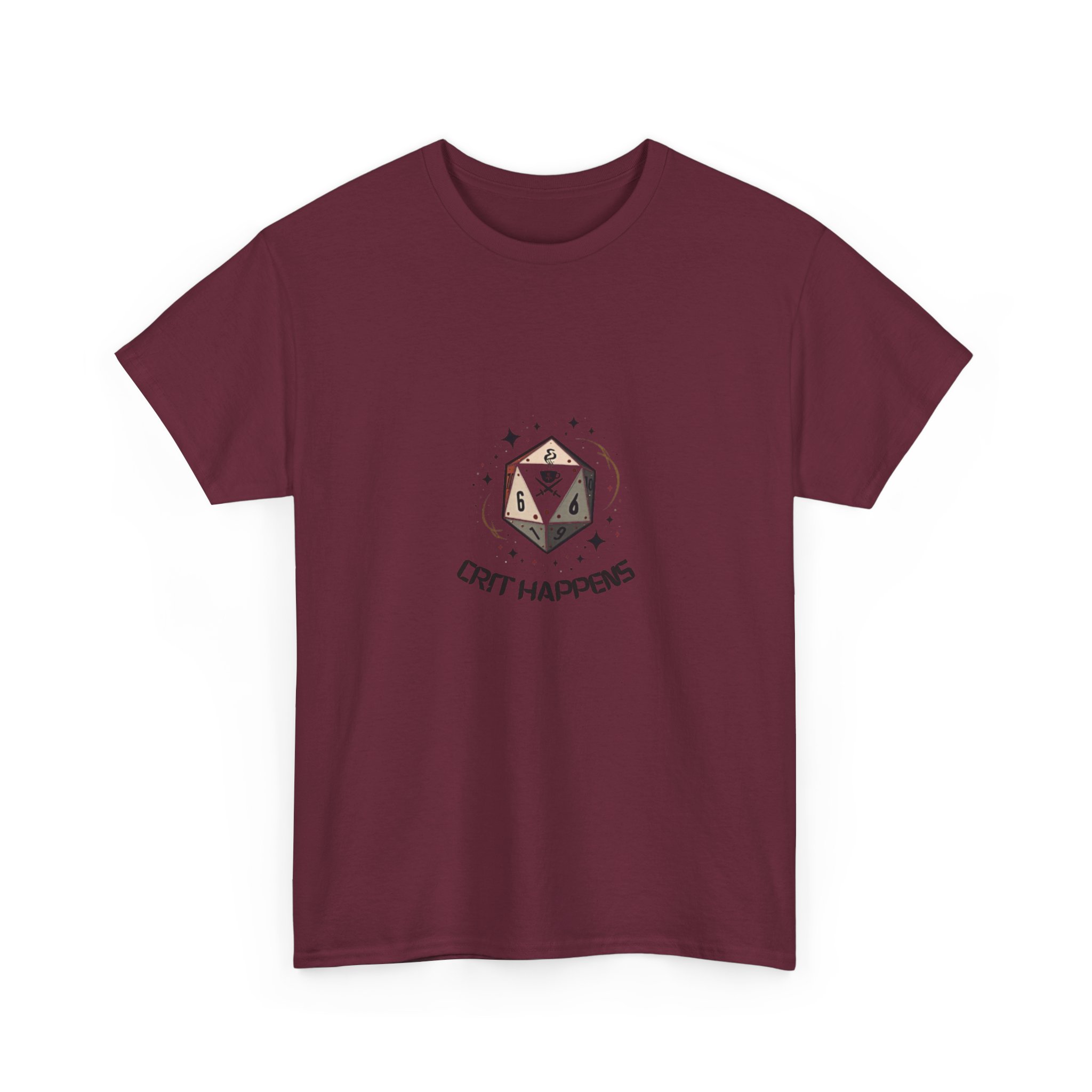 Crit Happens Tshirt- Funny RPG Coffee Lover Gift - Image 11