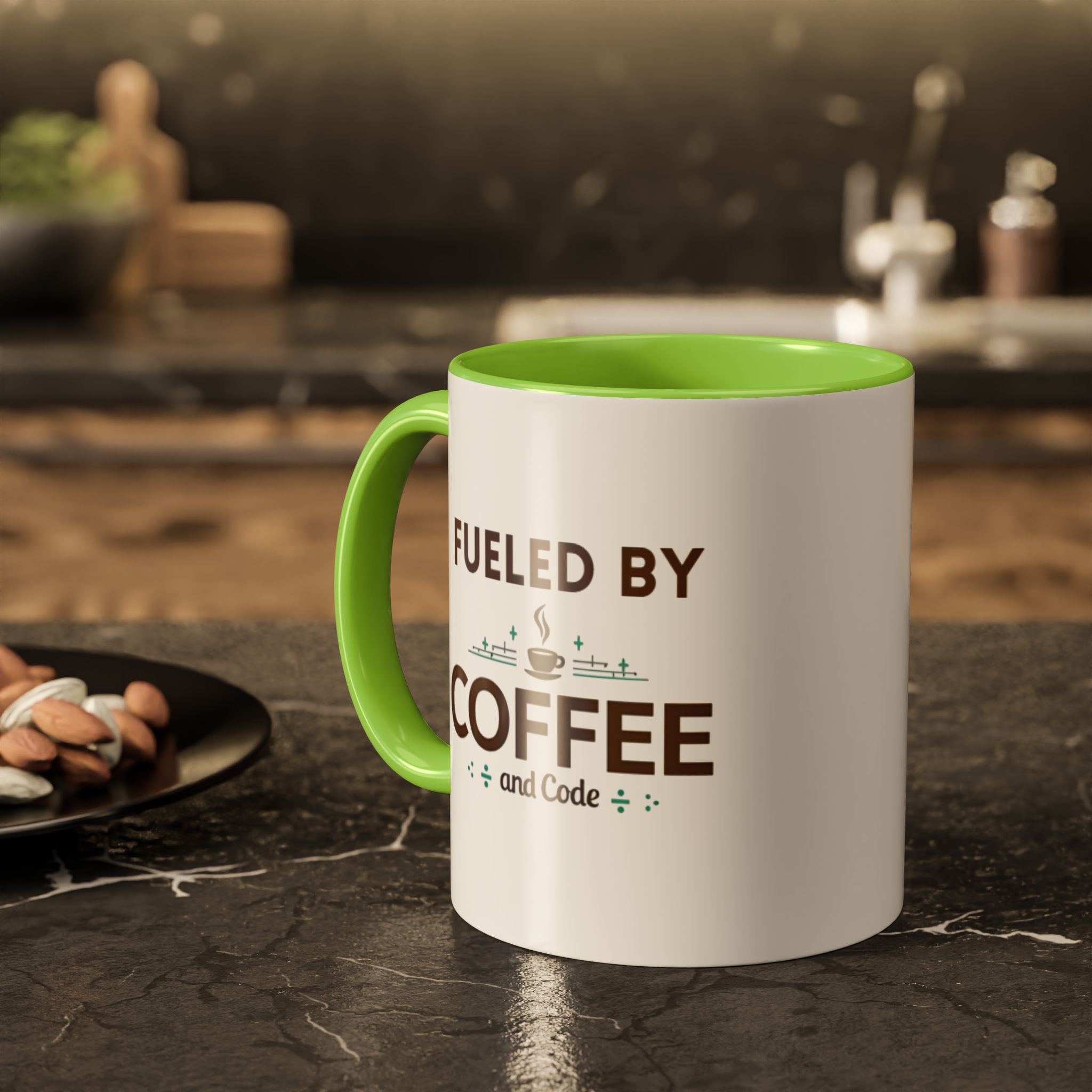 Fueled by Coffee and Code mug, fun colors, programmer humor, funny coffee cup - Image 34