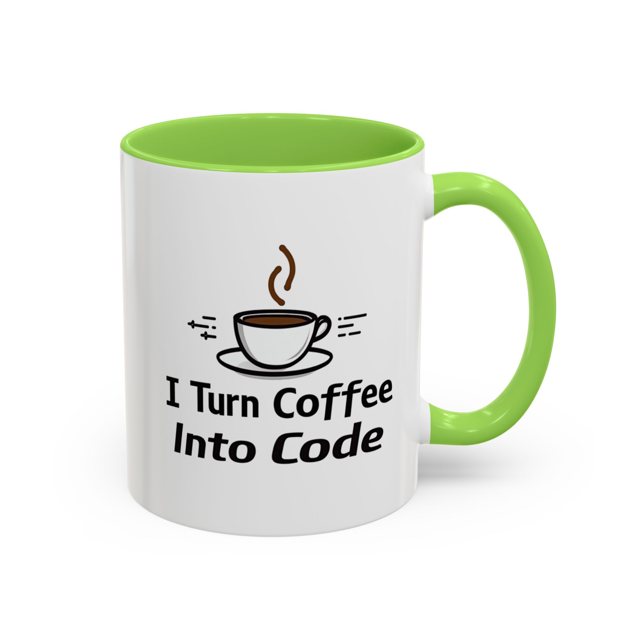 I Turn Coffee Into Code, Two-Toned Mug, Perfect Gift for coders - Image 20