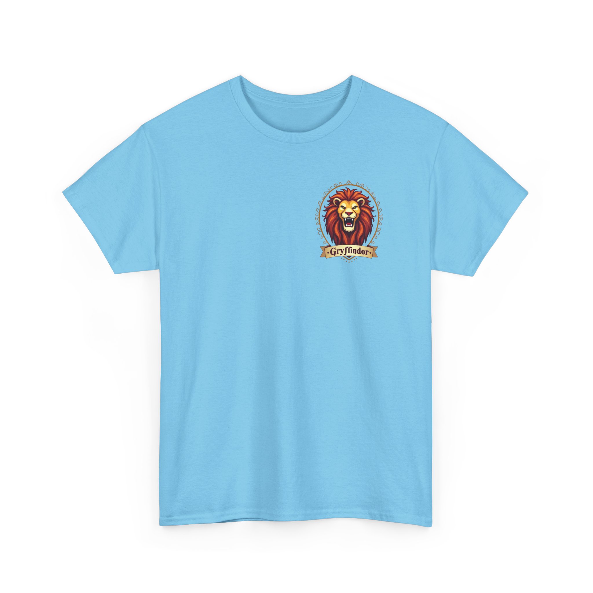 Gryffindor-Inspired Lion Crest Shirt Bold Front & Back Design for Wizarding Fans - Image 15
