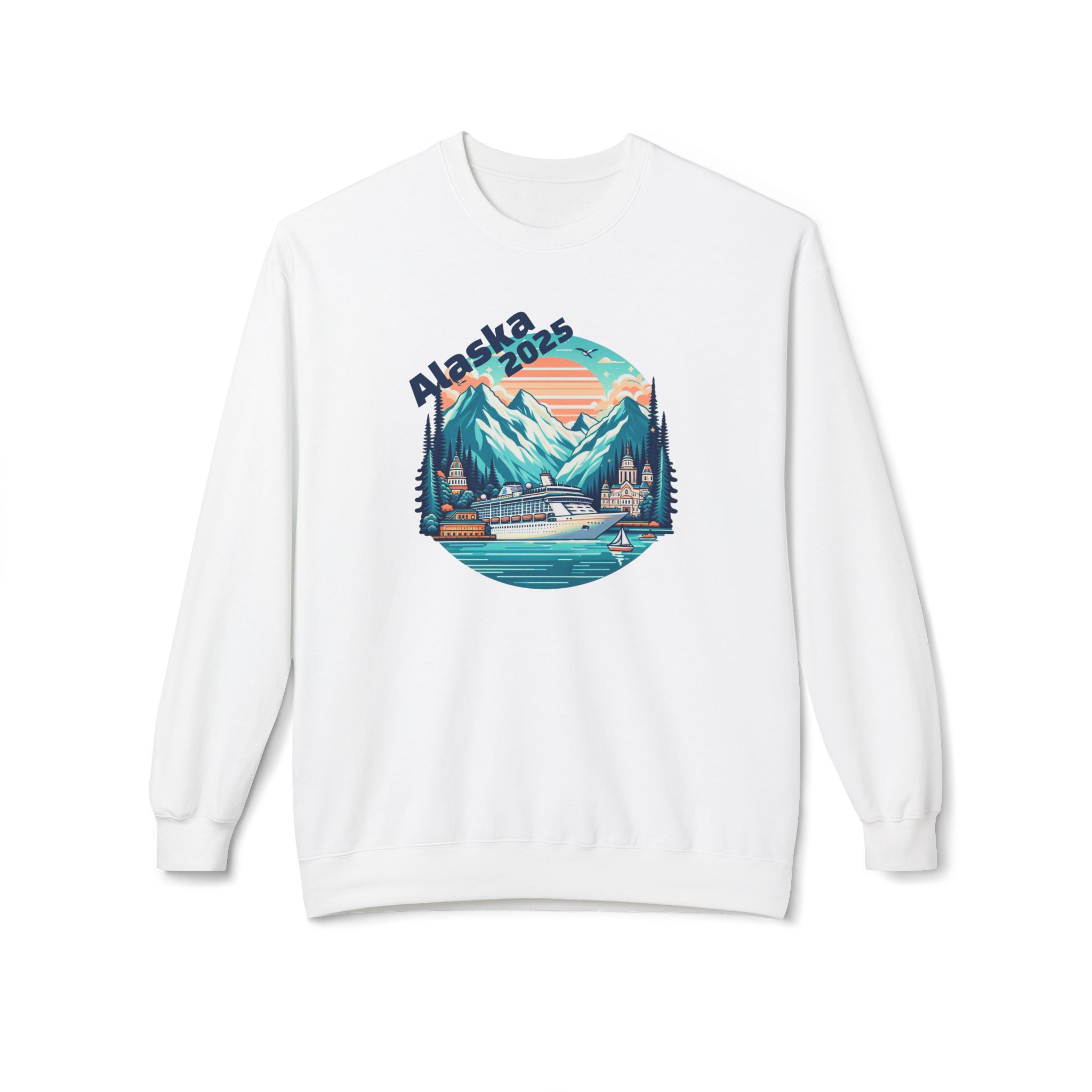 Alaska Cruise 2025 Sweatshirt, Mountain Trees Fjords Cruise Ship Jumper, Adventure Travel Vacation Top