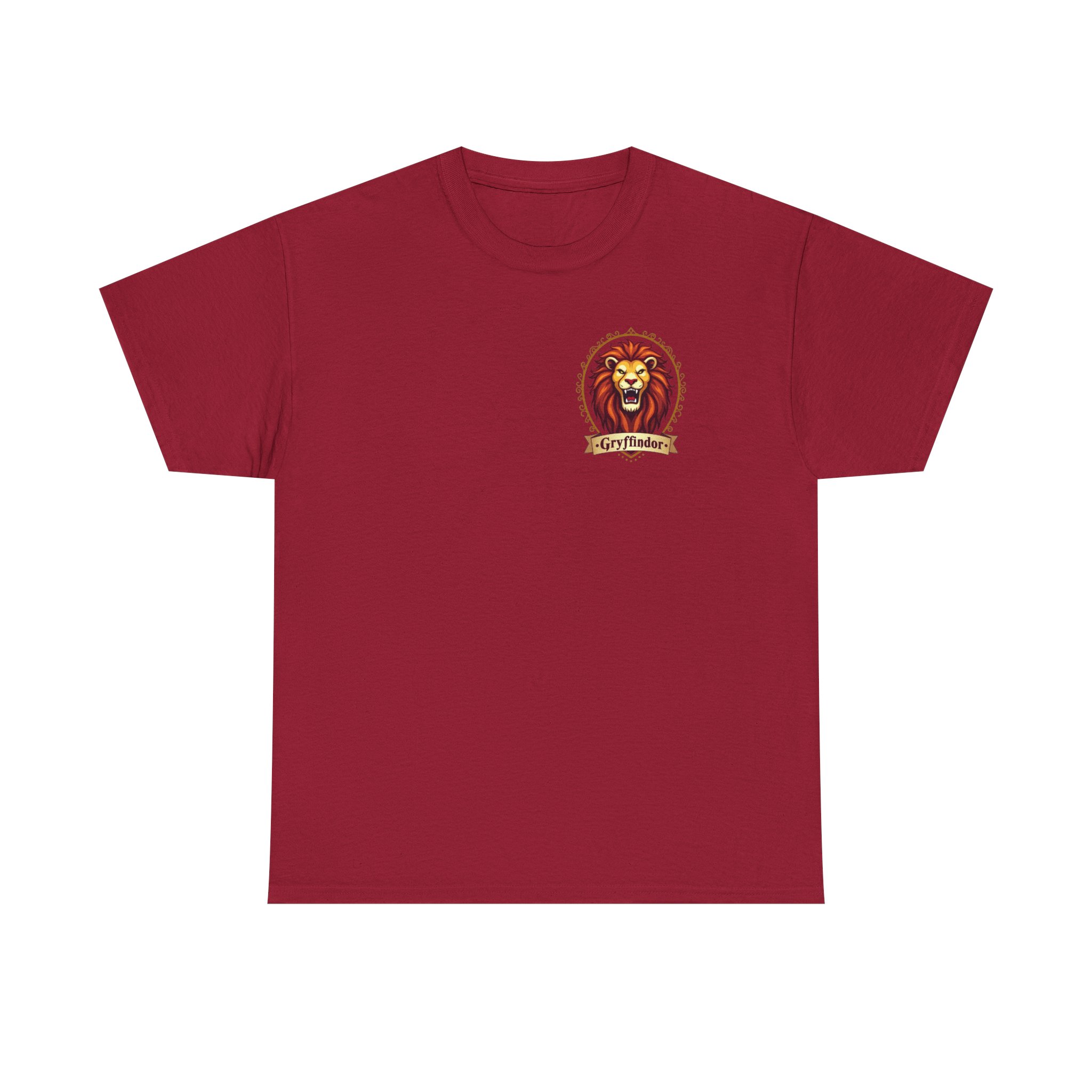 Gryffindor-Inspired Lion Crest Shirt Bold Front & Back Design for Wizarding Fans - Image 33