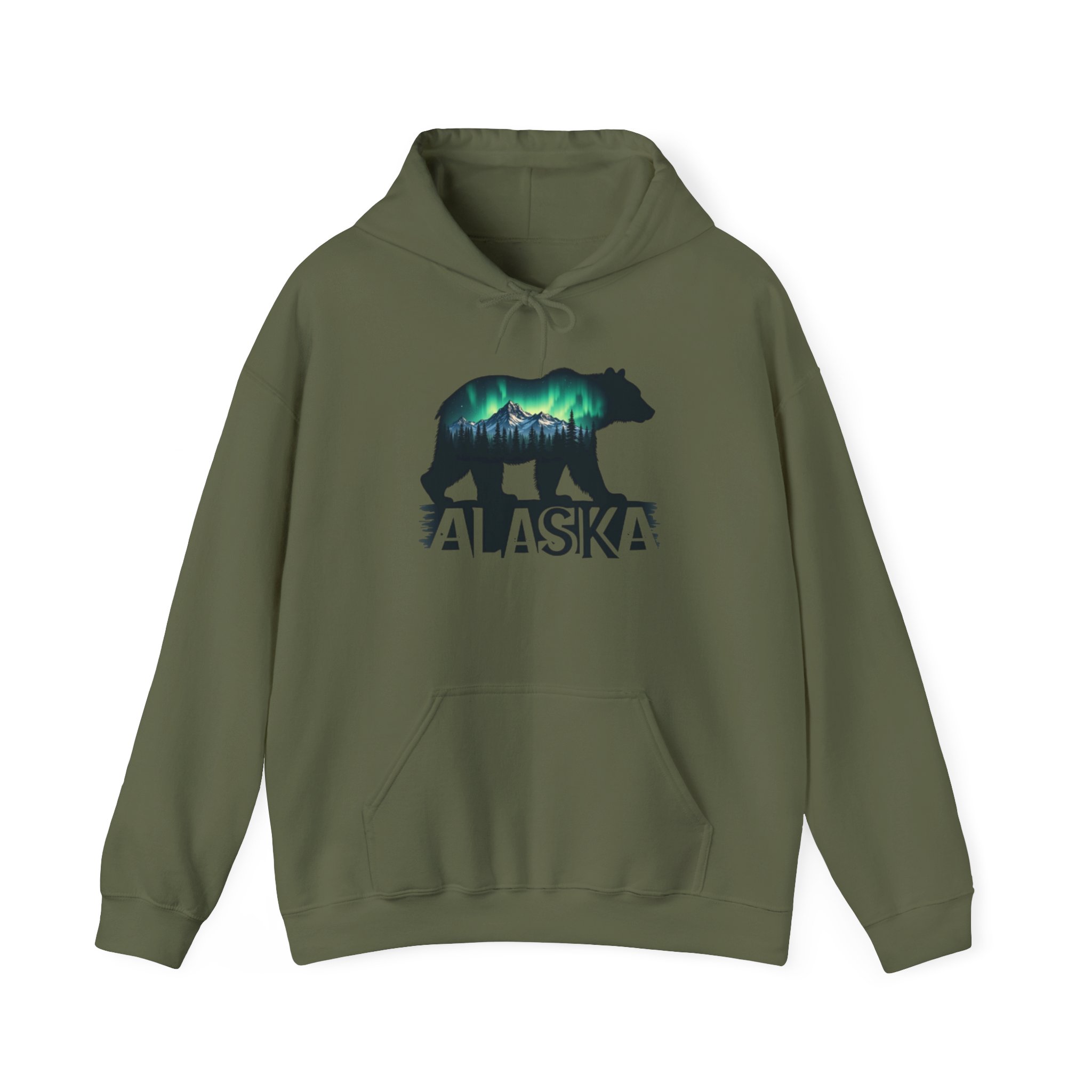 Alaska Bear Northern Lights Hoodie, Unisex Sweatshirt for Nature Lovers, Wilderness Gift, Wildlife Apparel, Outdoor Adventure Wear, Alaskan - Image 13