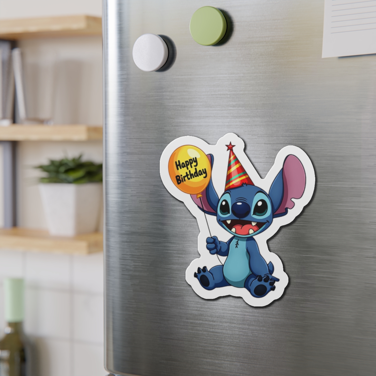 Disney's Stitch 'Happy Birthday' Die-Cut Magnet, Disney Cruise Line Cabin Door Decor, Stitch Lover Gift, Celebration Magnet, Birthday Decor - Image 3