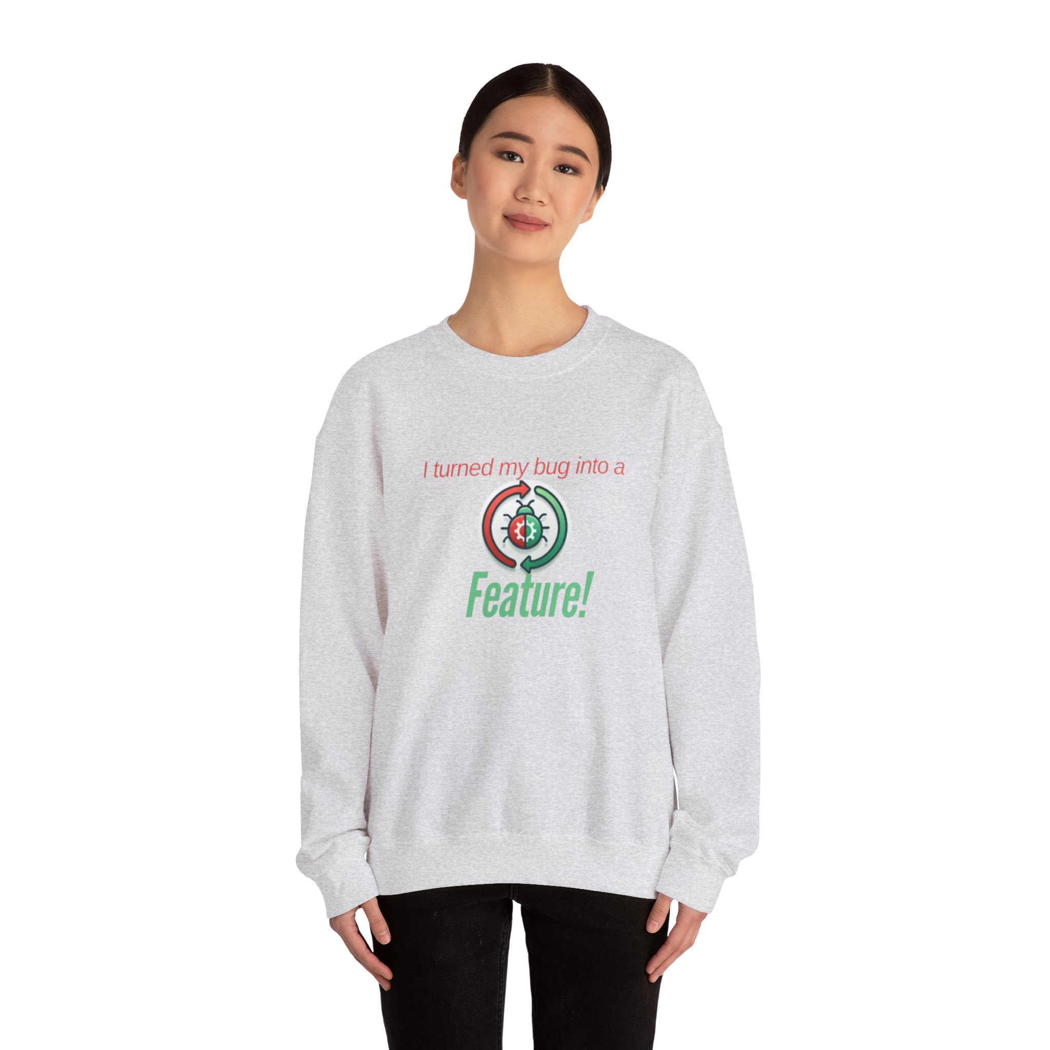 I Turned My Bug Into a Feature! Funny Programmer Pullover Sweatshirt Coding Humor for Developers, Software Engineers, and Tech Enthusiasts - Image 8