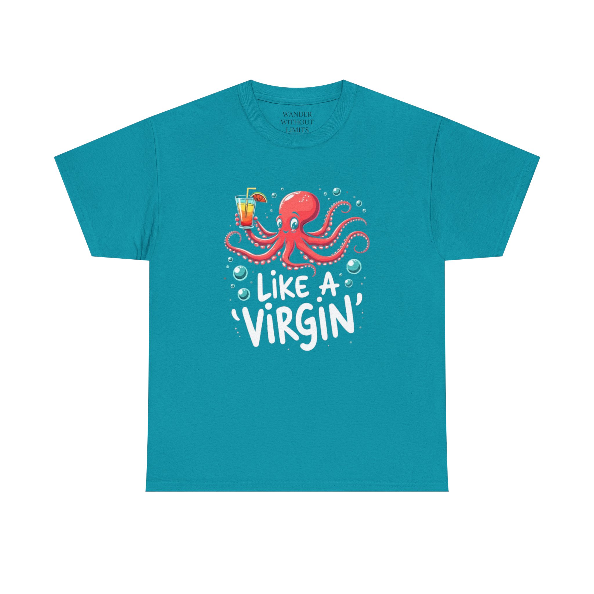 Funny Animated Octopus Cocktail Party Unisex Heavy Cotton Tee, Virgin Voyages Cruise Fun Shirt, Humor Tee, Cruise Wear, Party Shirt - Image 21