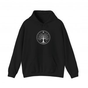 Minimalistic White Tree of Gondor Unisex Hoodie  Tolkien-Inspired Comfort