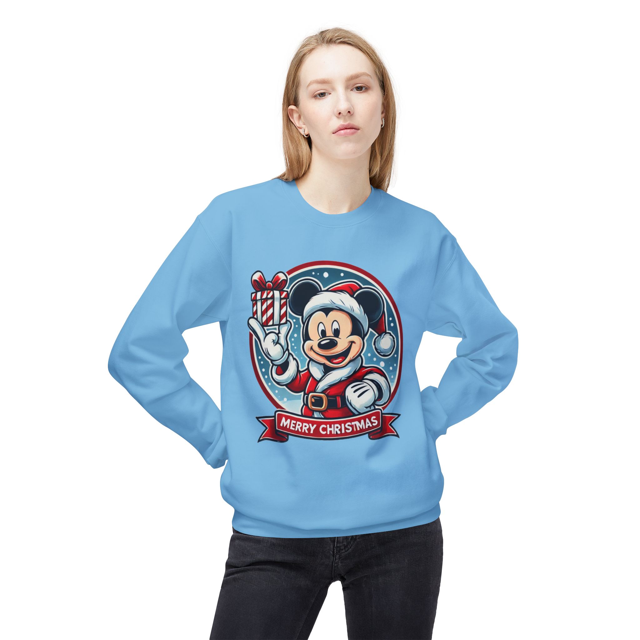 Festive Mickey Mouse Santa Sweatshirt - Merry Christmas Holiday Pullover - Disney Christmas Gift - Image 19
