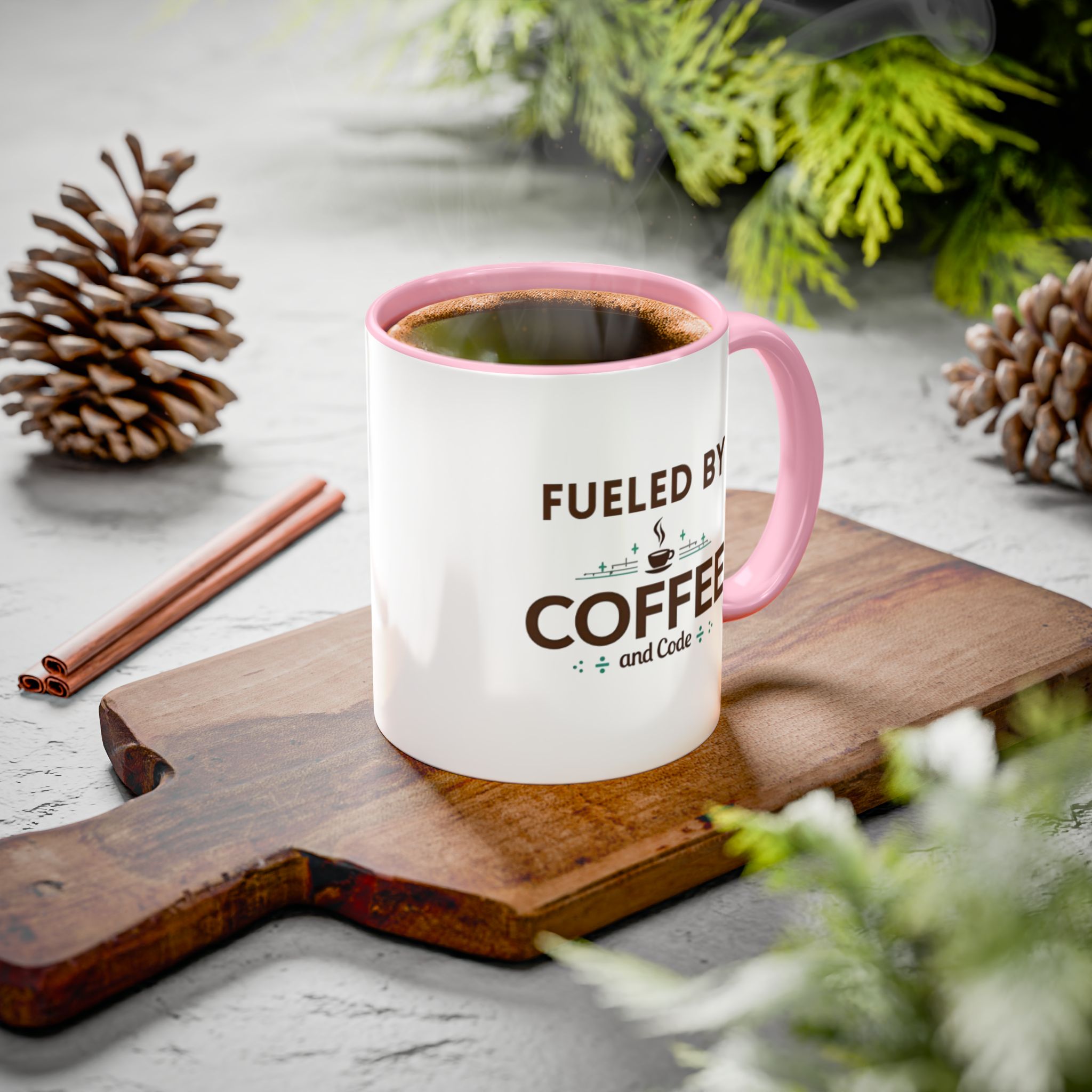 Fueled by Coffee and Code mug, fun colors, programmer humor, funny coffee cup - Image 51