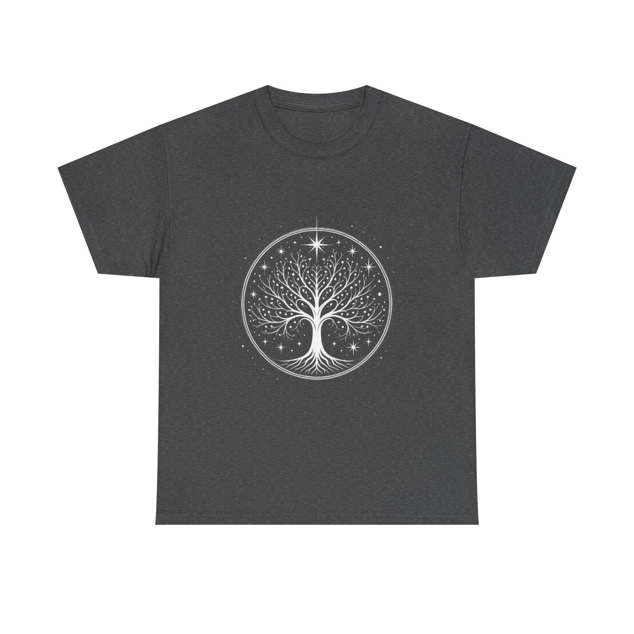 Minimalistic White Tree of Gondor Unisex Heavy Cotton T-Shirt Tolkien-Inspired Design - Image 17