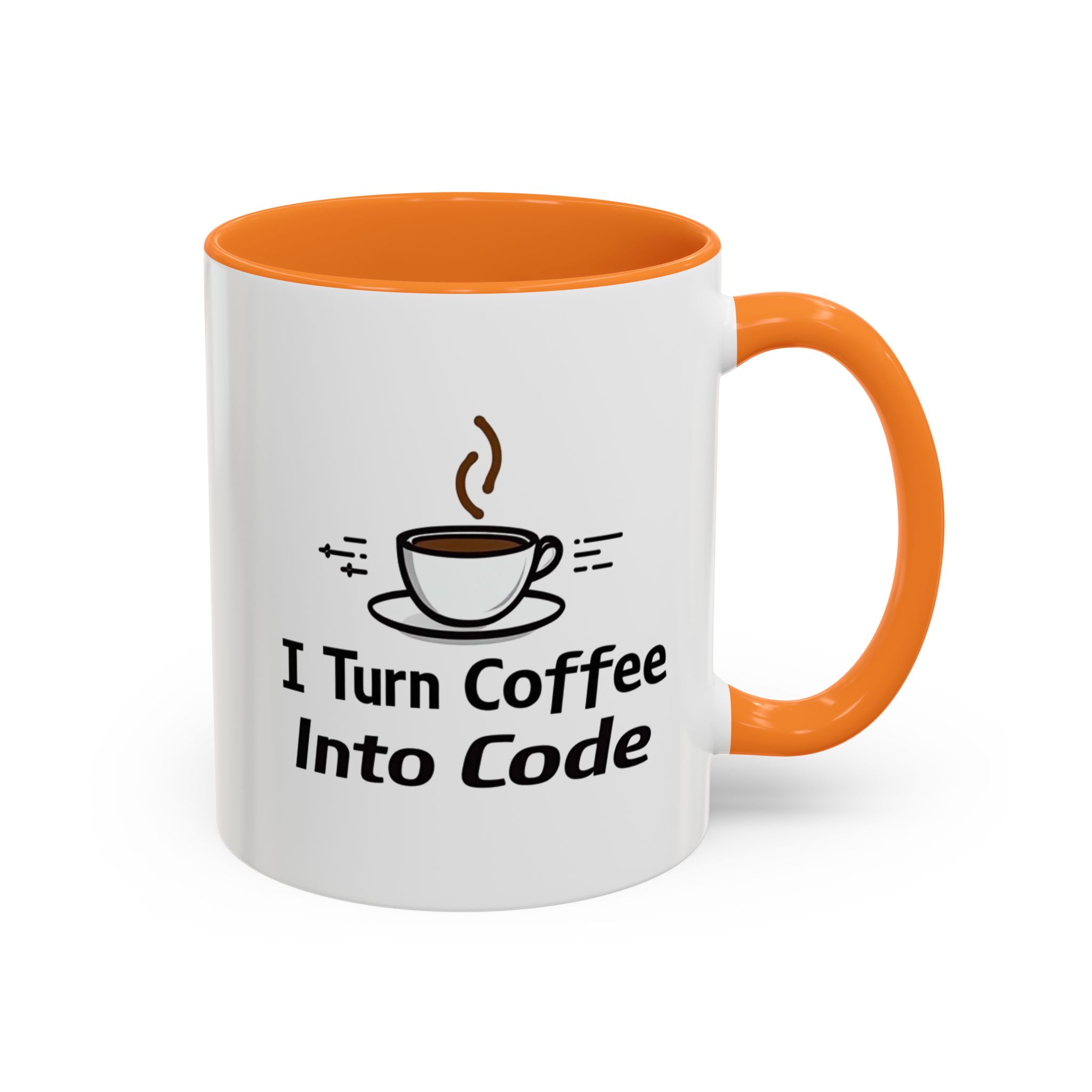 I Turn Coffee Into Code, Two-Toned Mug, Perfect Gift for coders - Image 14