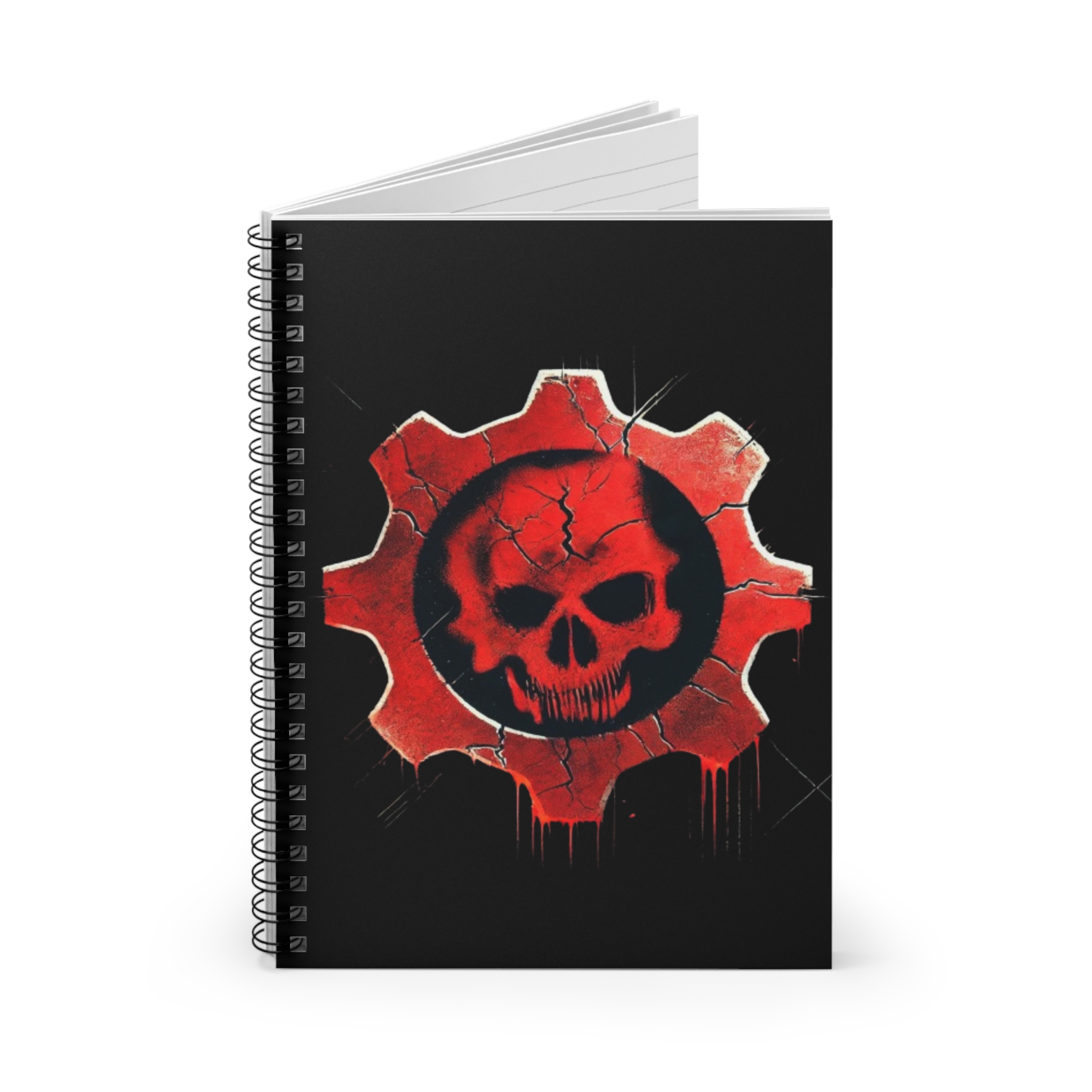 Crimson Omen Gear Spiral Notebook Bold Gaming Design GoW - Image 2