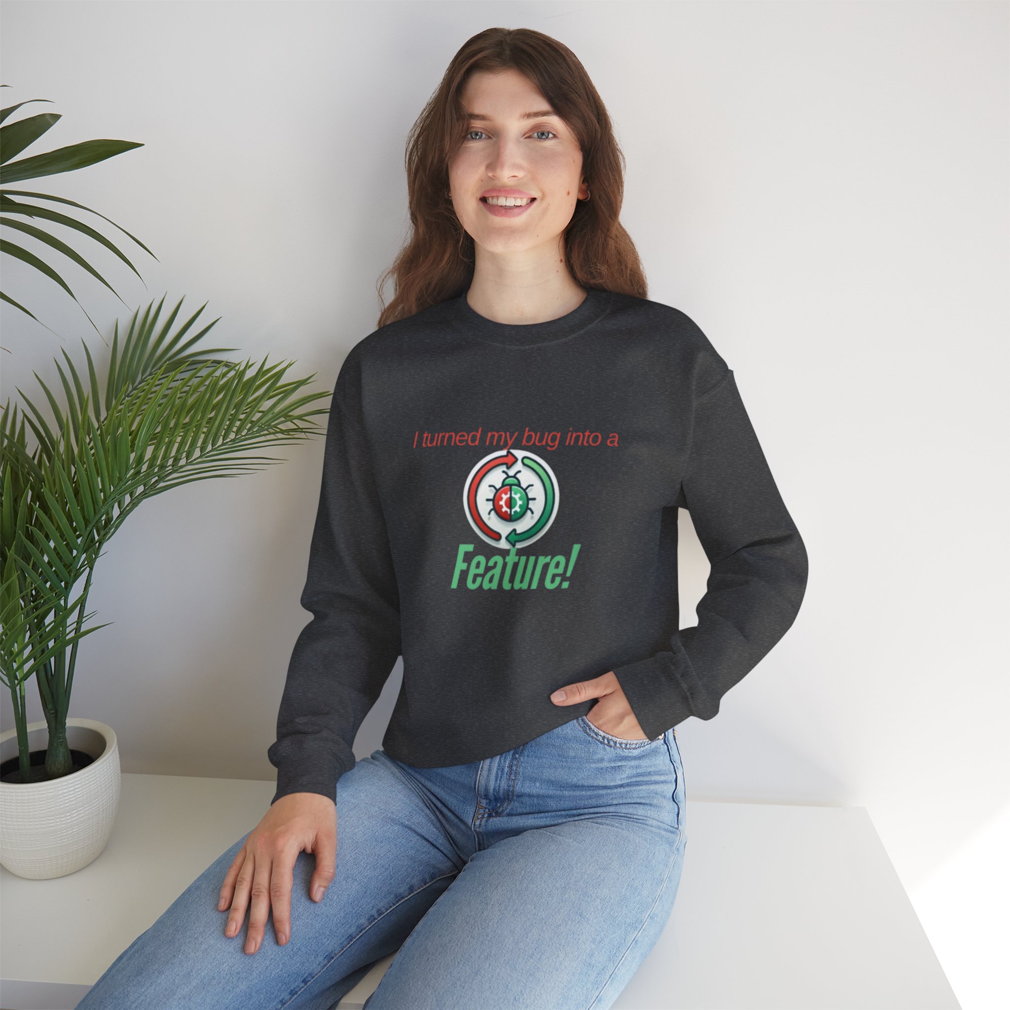 I Turned My Bug Into a Feature! Funny Programmer Pullover Sweatshirt Coding Humor for Developers, Software Engineers, and Tech Enthusiasts - Image 19