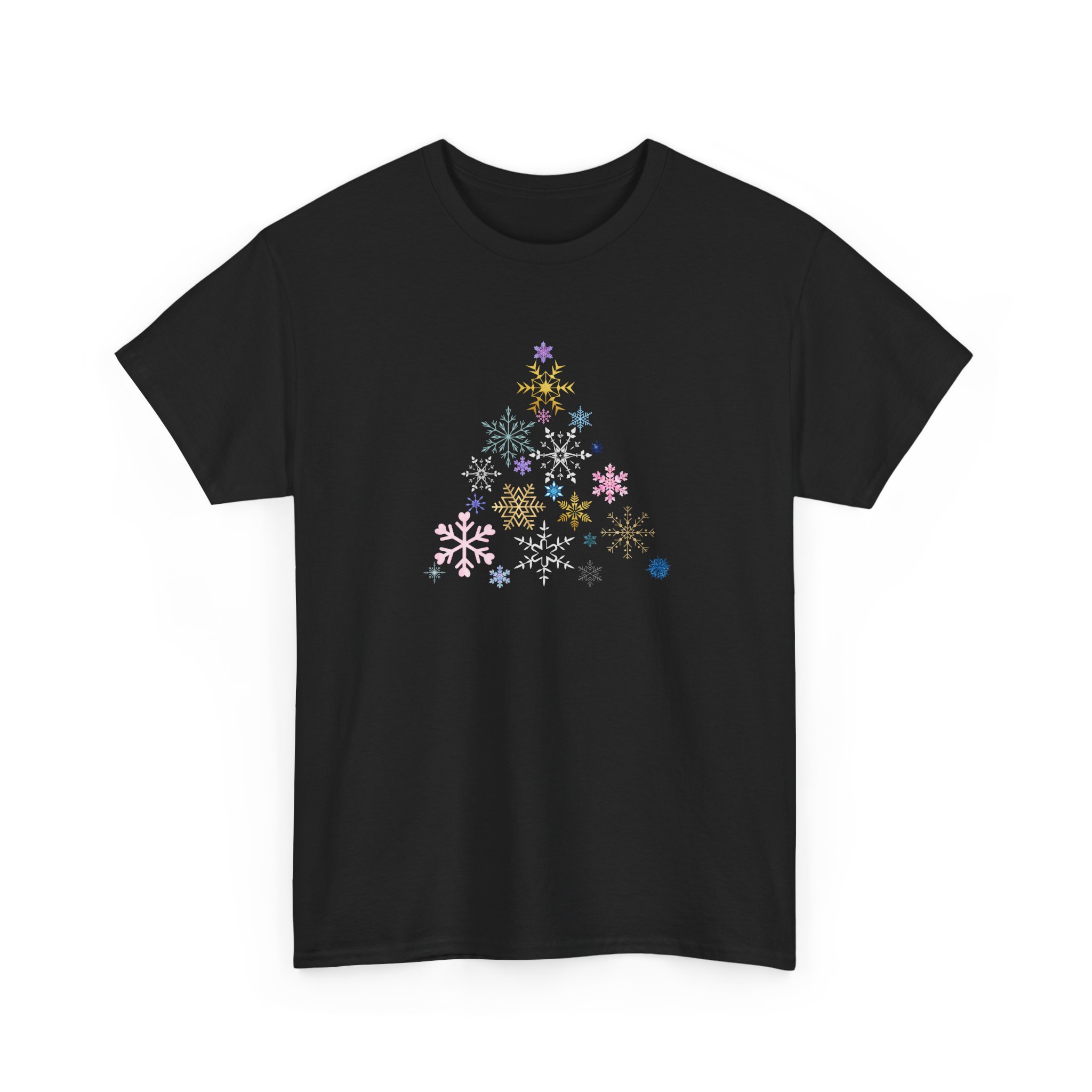 Christmas Tree Snowflake T-Shirt, Festive and Fun, Colorful Design, Holiday Tee for Winter Celebrations, Unisex Cotton Tee, Christmas Gift - Image 7