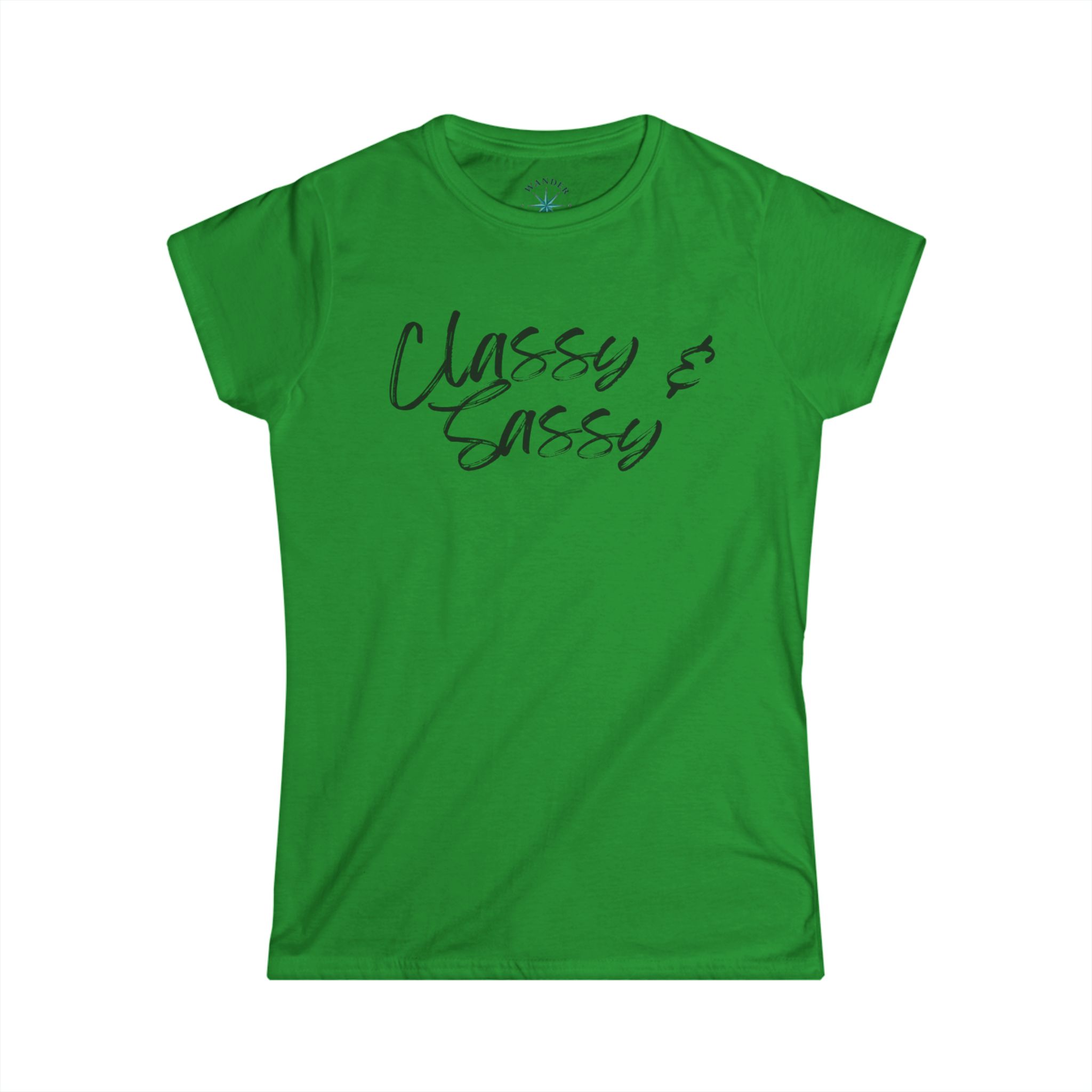 Classy and Sassy Women's Softstyle Tee, Funny Christmas Gift, Humor Shirt, Womens Graphic Top, Sarcastic Holiday T-Shirt - Image 7
