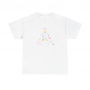 Christmas Tree Snowflake T-Shirt, Festive and Fun, Colorful Design, Holiday Tee for Winter Celebrations, Unisex Cotton Tee, Christmas Gift