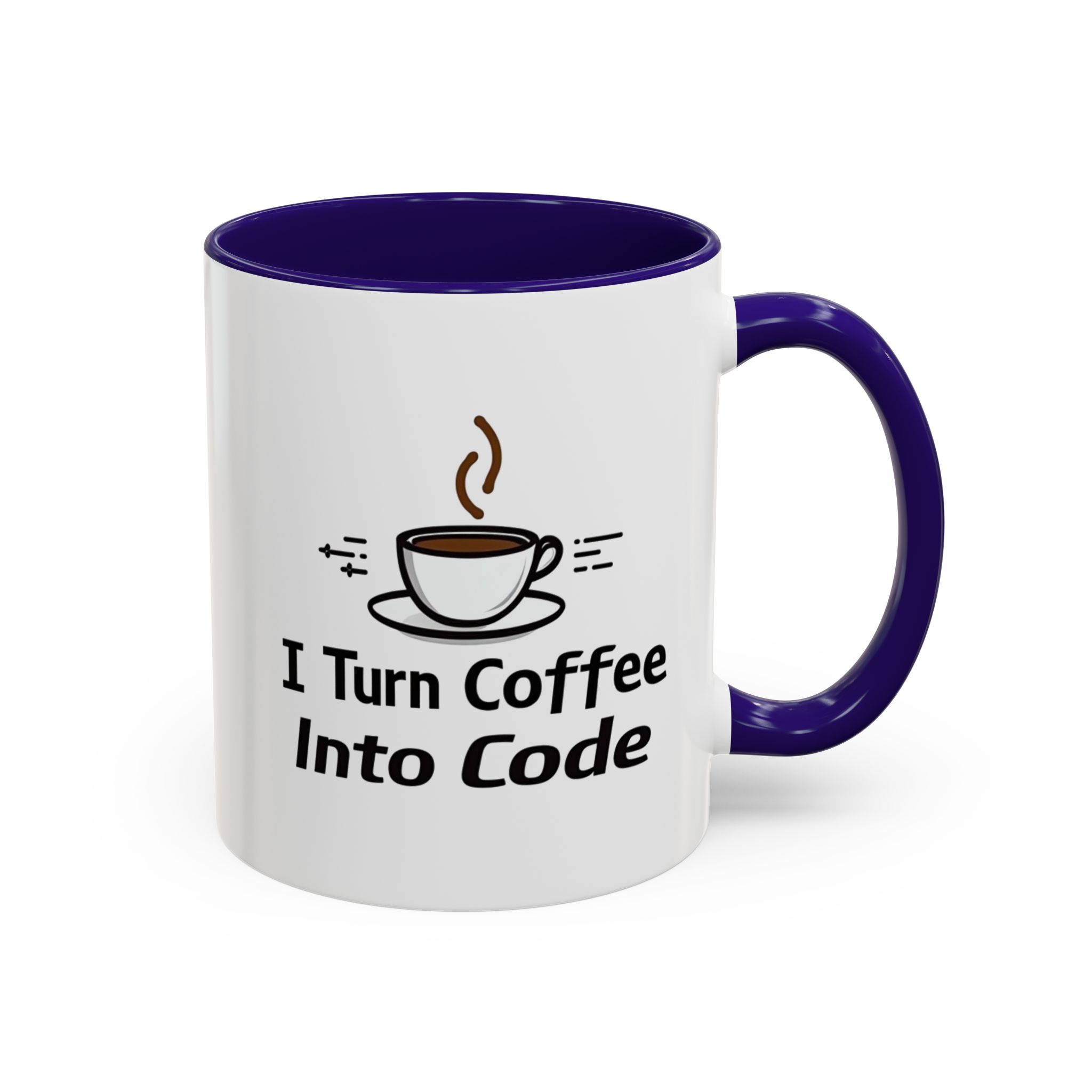 I Turn Coffee Into Code, Two-Toned Mug, Perfect Gift for coders - Image 5