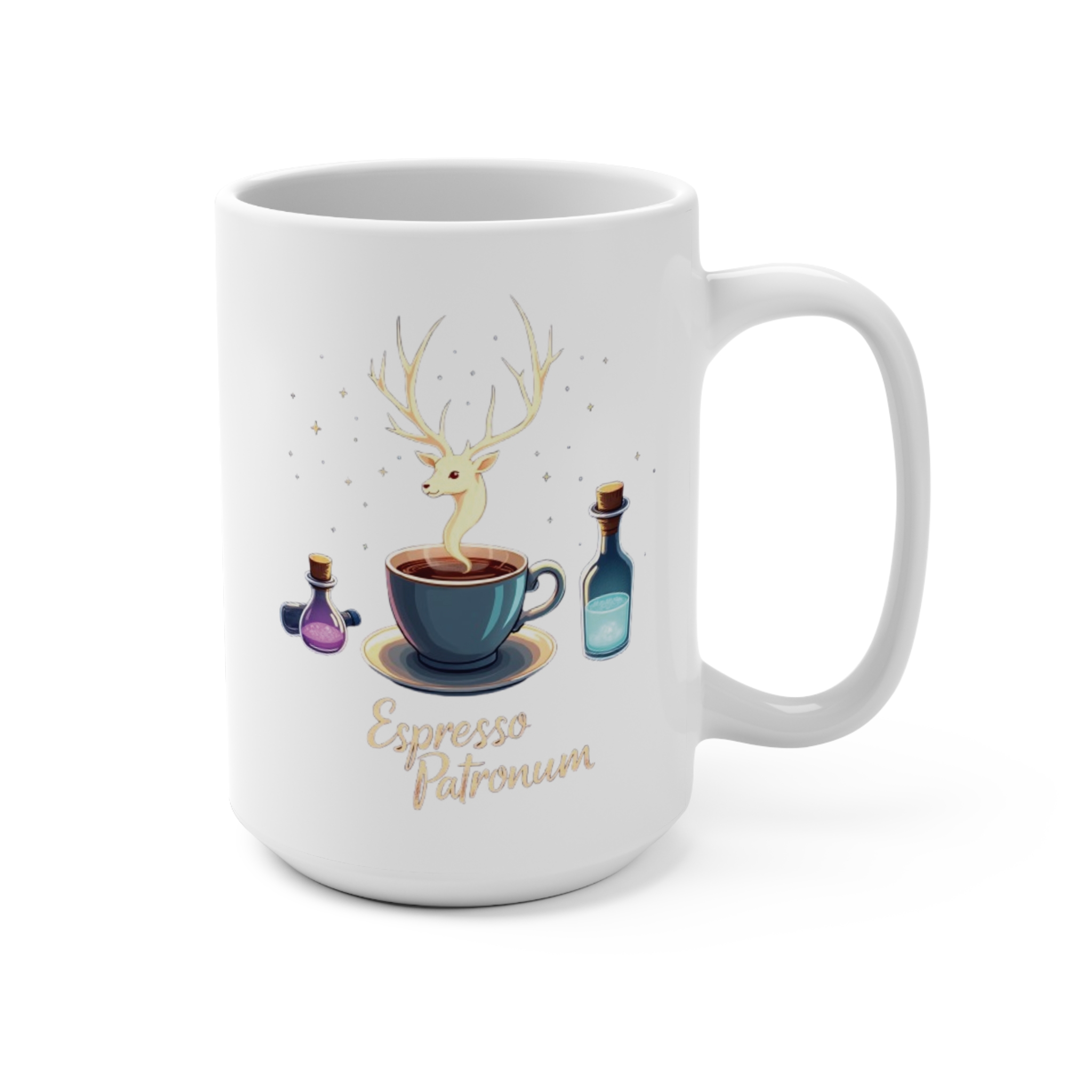 Harry Potter Inspired Coffee Mug, Espresso Patronum Mug for Potter Lovers, 15oz Large Ceramic Mug - Image 2