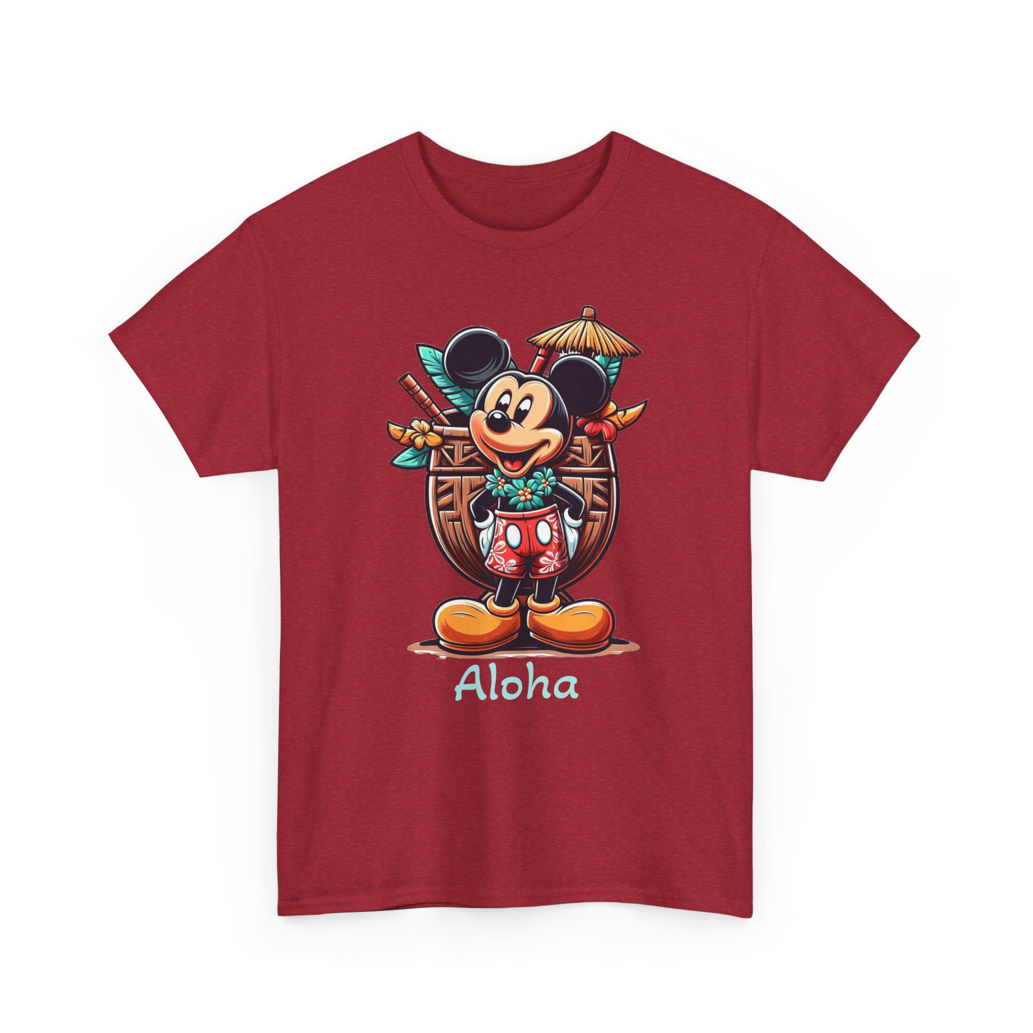 Aloha Mickey Tiki Tee, Beach Vacation Shirt, Unisex Heavy Cotton Top, Disney Hawaii Cruise, Fun Summer Tee, Aulani - Image 35