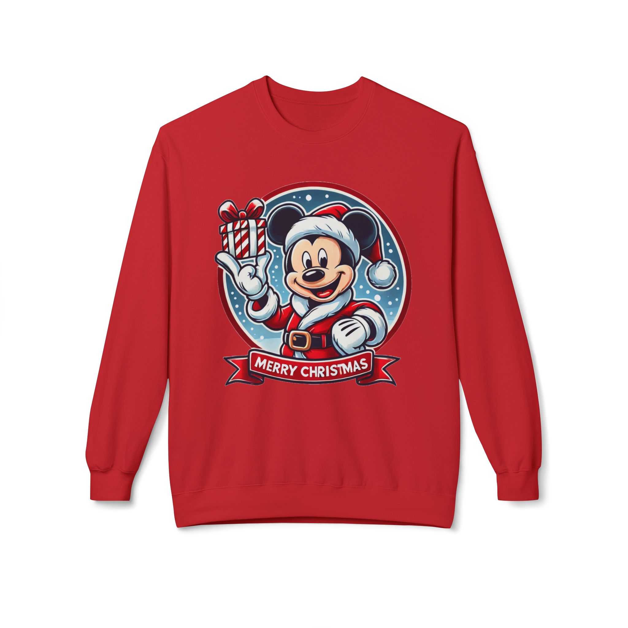 Festive Mickey Mouse Santa Sweatshirt - Merry Christmas Holiday Pullover - Disney Christmas Gift - Image 3