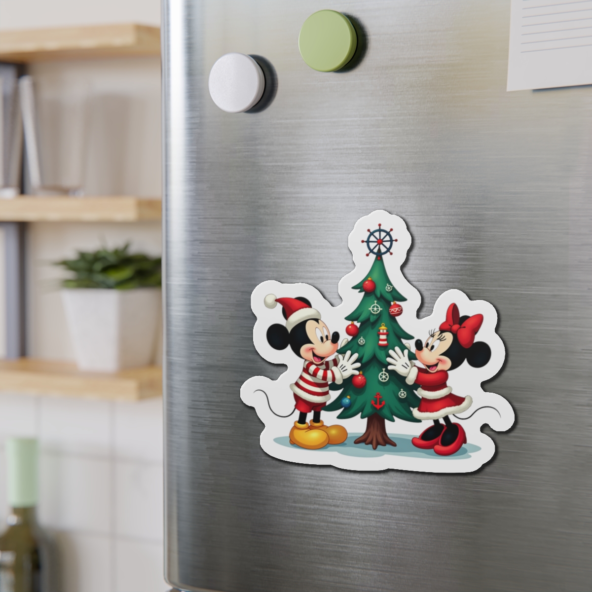 Disney Cruise Line Mickey and Minnie Christmas Nautical Die-Cut Magnet, Cabin Door Decor, Holiday Gift, Disney Christmas Decor - Image 3