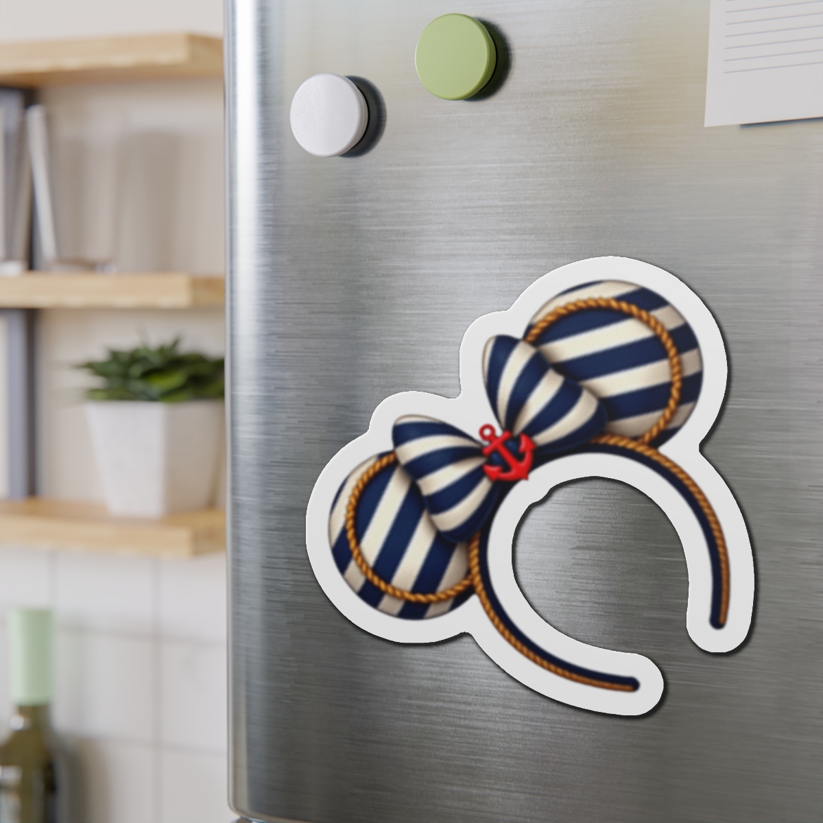 Nautical Disney Cruise Line Door Magnet, Minnie Ears Headband, Disney Lovers Gift, Fridge Magnet, Cute Kitchen Decor - Image 6