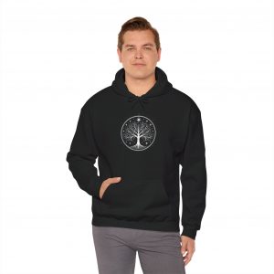 Minimalistic White Tree of Gondor Unisex Hoodie  Tolkien-Inspired Comfort