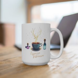Harry Potter Inspired Coffee Mug, Espresso Patronum Mug for Potter Lovers, 15oz Large Ceramic Mug