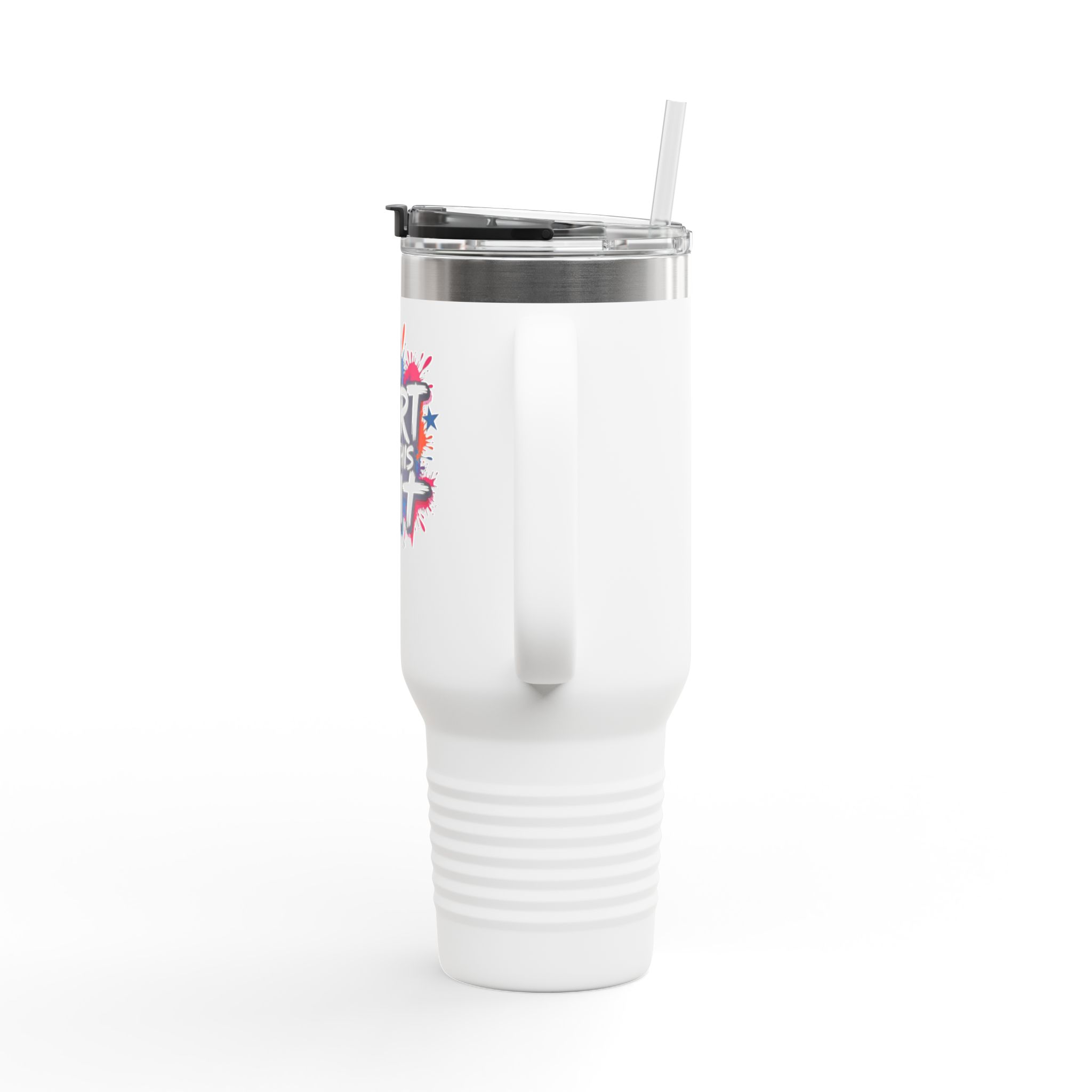 40oz Insulated Travel Mug - Im Too Short for This Sh*t Bold Funny Design - Image 3