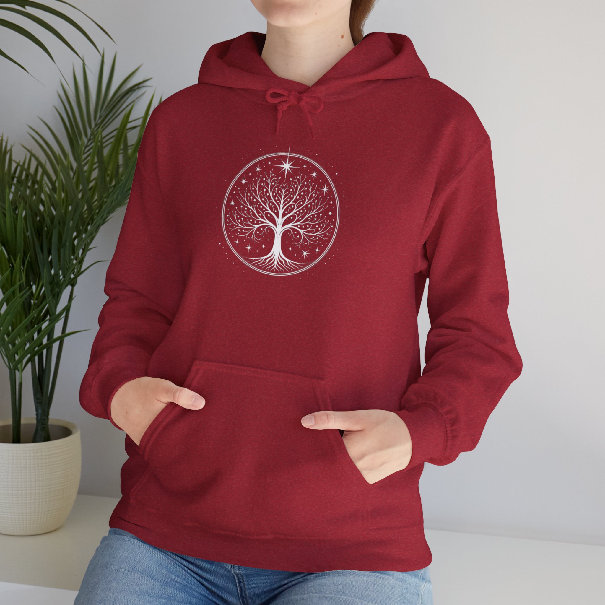 Minimalistic White Tree of Gondor Unisex Hoodie Tolkien-Inspired Comfort - Image 41