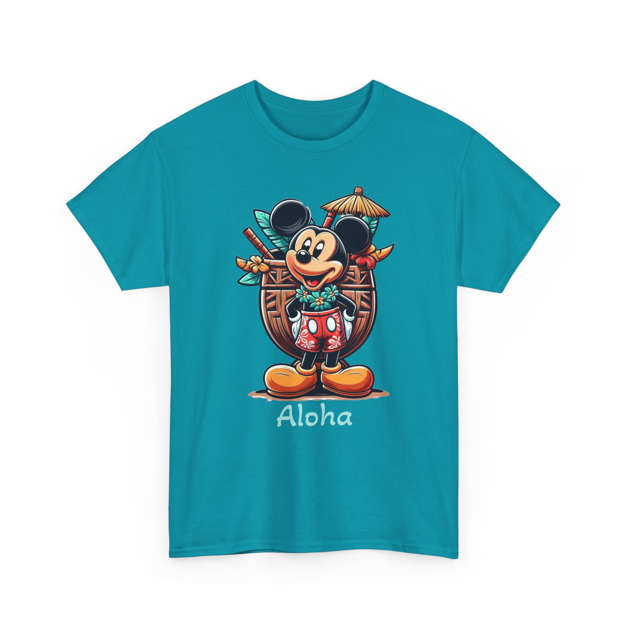 Aloha Mickey Tiki Tee, Beach Vacation Shirt, Unisex Heavy Cotton Top, Disney Hawaii Cruise, Fun Summer Tee, Aulani - Image 15