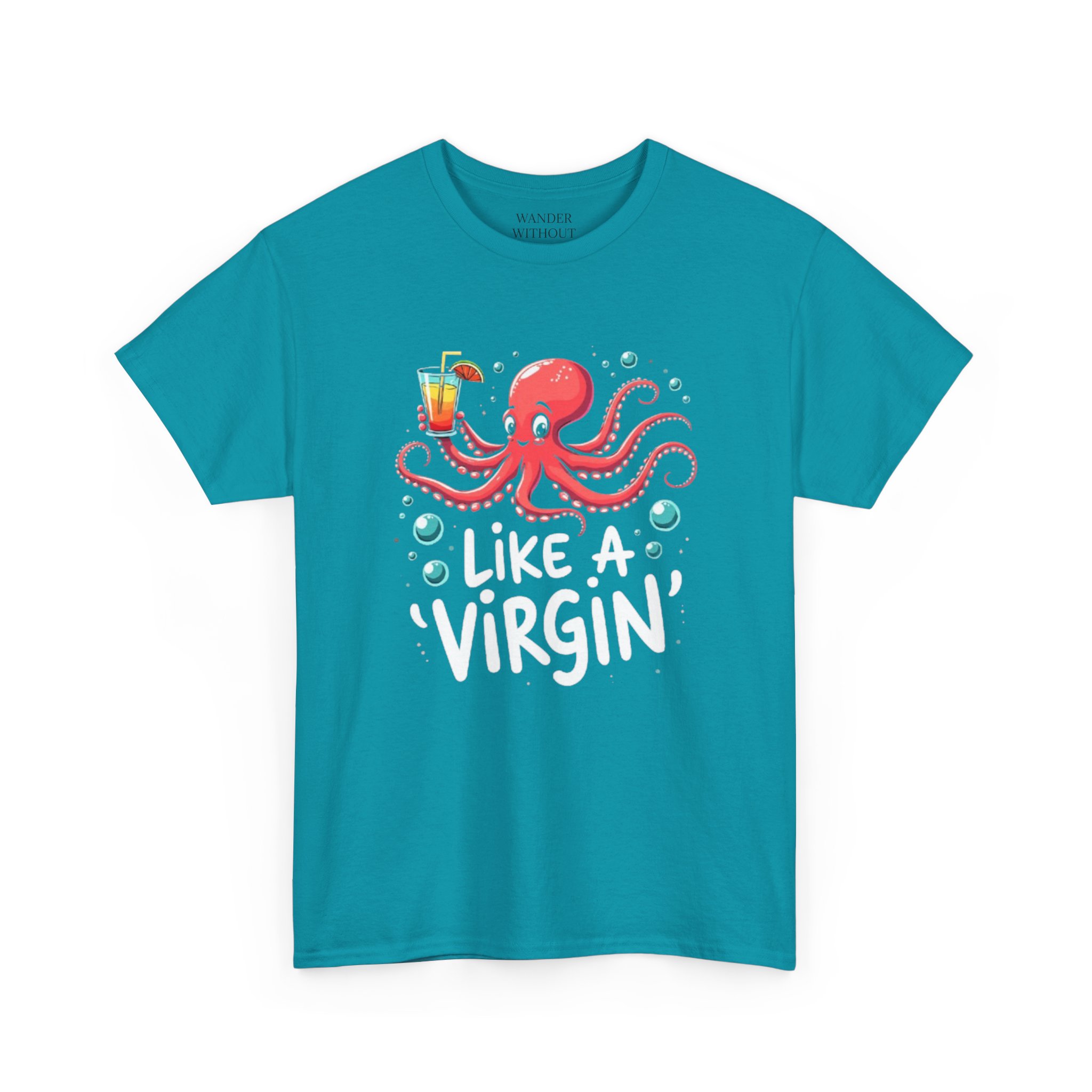 Funny Animated Octopus Cocktail Party Unisex Heavy Cotton Tee, Virgin Voyages Cruise Fun Shirt, Humor Tee, Cruise Wear, Party Shirt - Image 23