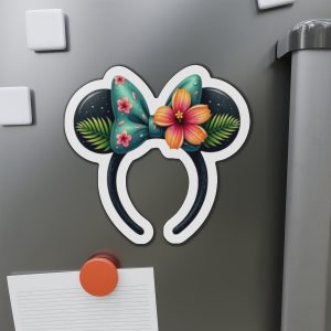 Disney Cruise Line Door Magnet, Minnie Tropical Ears Headband, Cabin Door Decor, Fridge Magnet, Cruise Vacation Gift,