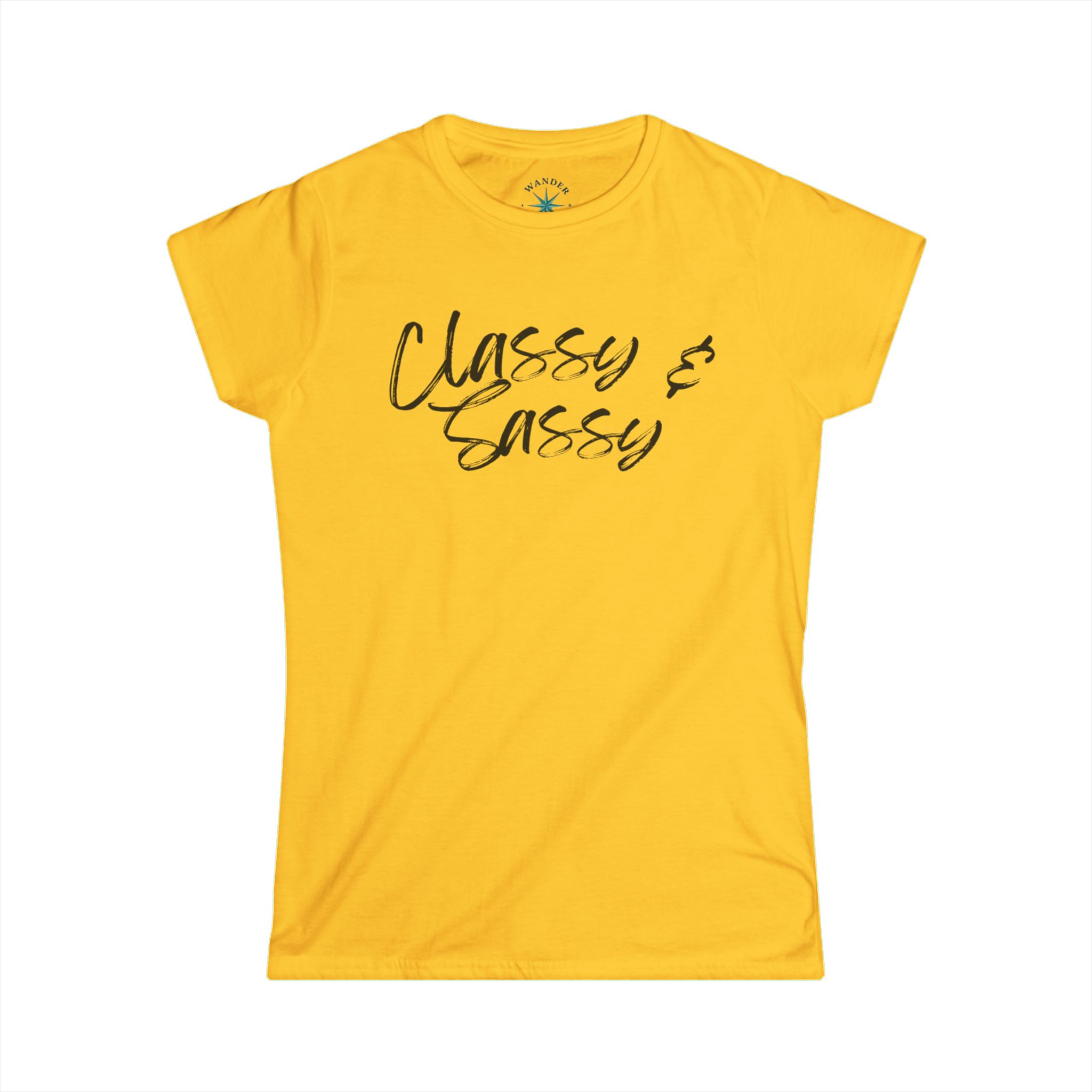 Classy and Sassy Women's Softstyle Tee, Funny Christmas Gift, Humor Shirt, Womens Graphic Top, Sarcastic Holiday T-Shirt - Image 4