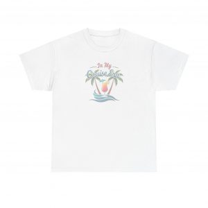 Tropical Cruise T-shirt, Fun Vacation Tee for Men and Women, Palm Tree and Drinks Shirt, Vacation Mode Unisex Cotton Top, Cruise Era