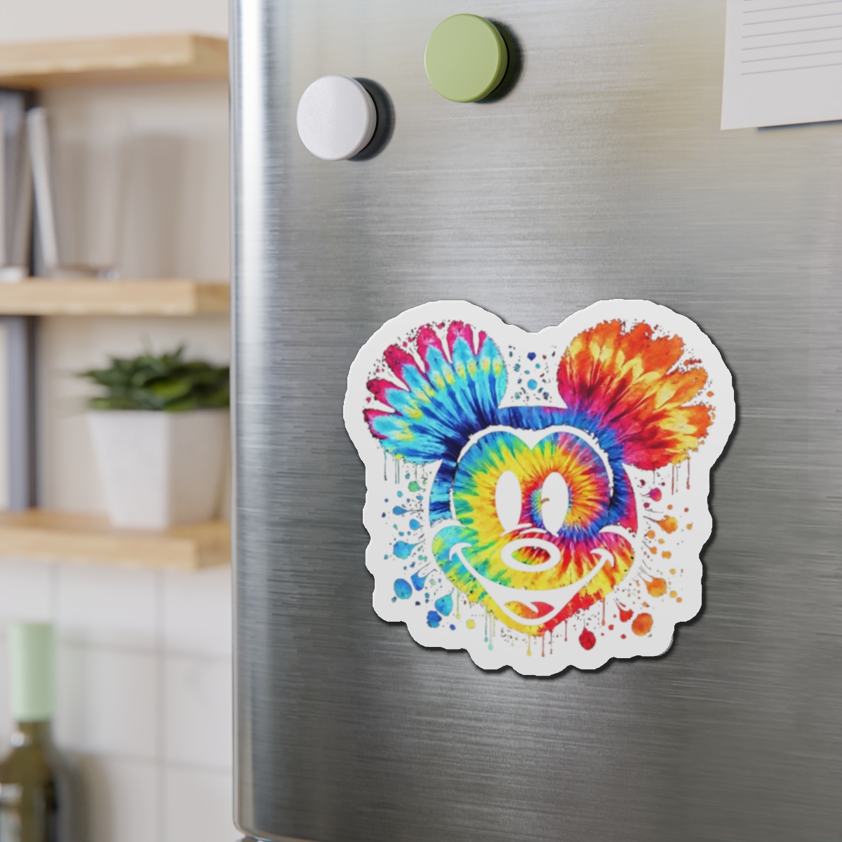 Disney Cruise Door Magnet, Tie Dye Mickey Magnet, Vibrant Design, Disney Lover Gift, Fridge Decor, Fun Refrigerator Magnet - Image 6