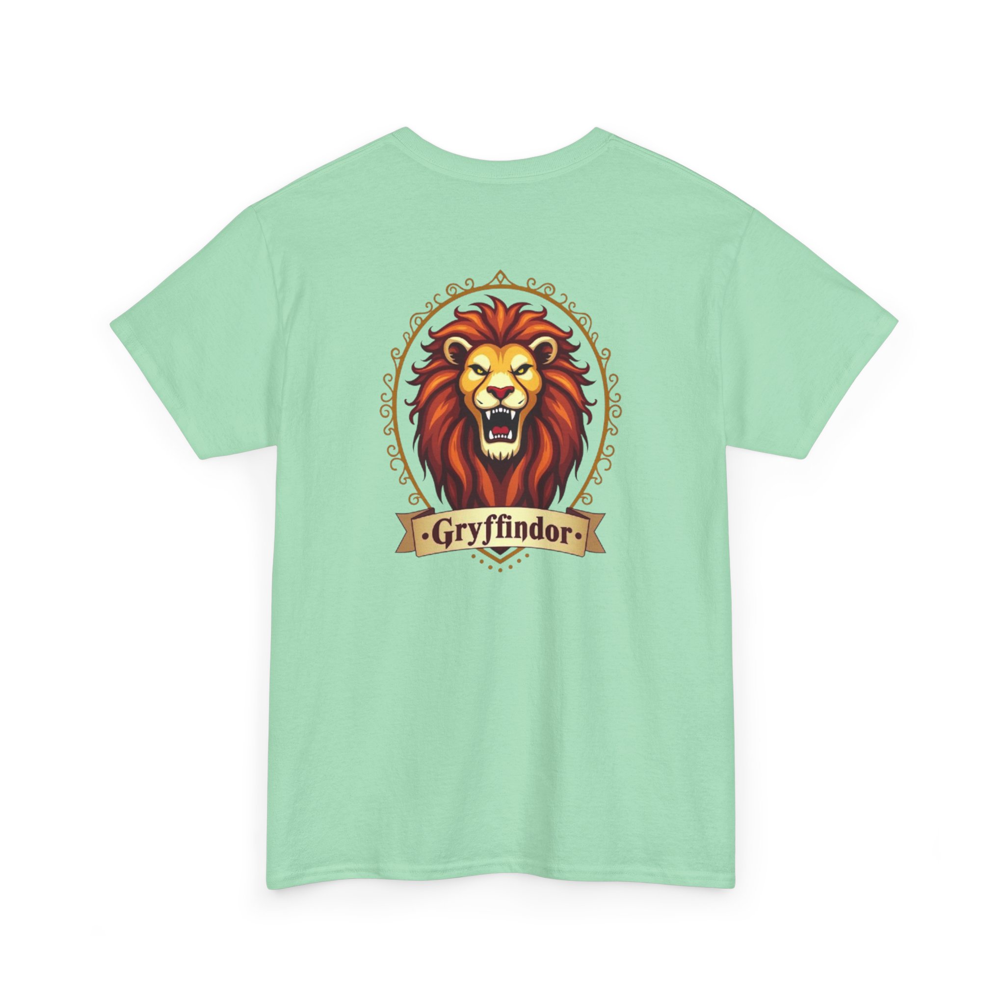 Gryffindor-Inspired Lion Crest Shirt Bold Front & Back Design for Wizarding Fans - Image 12