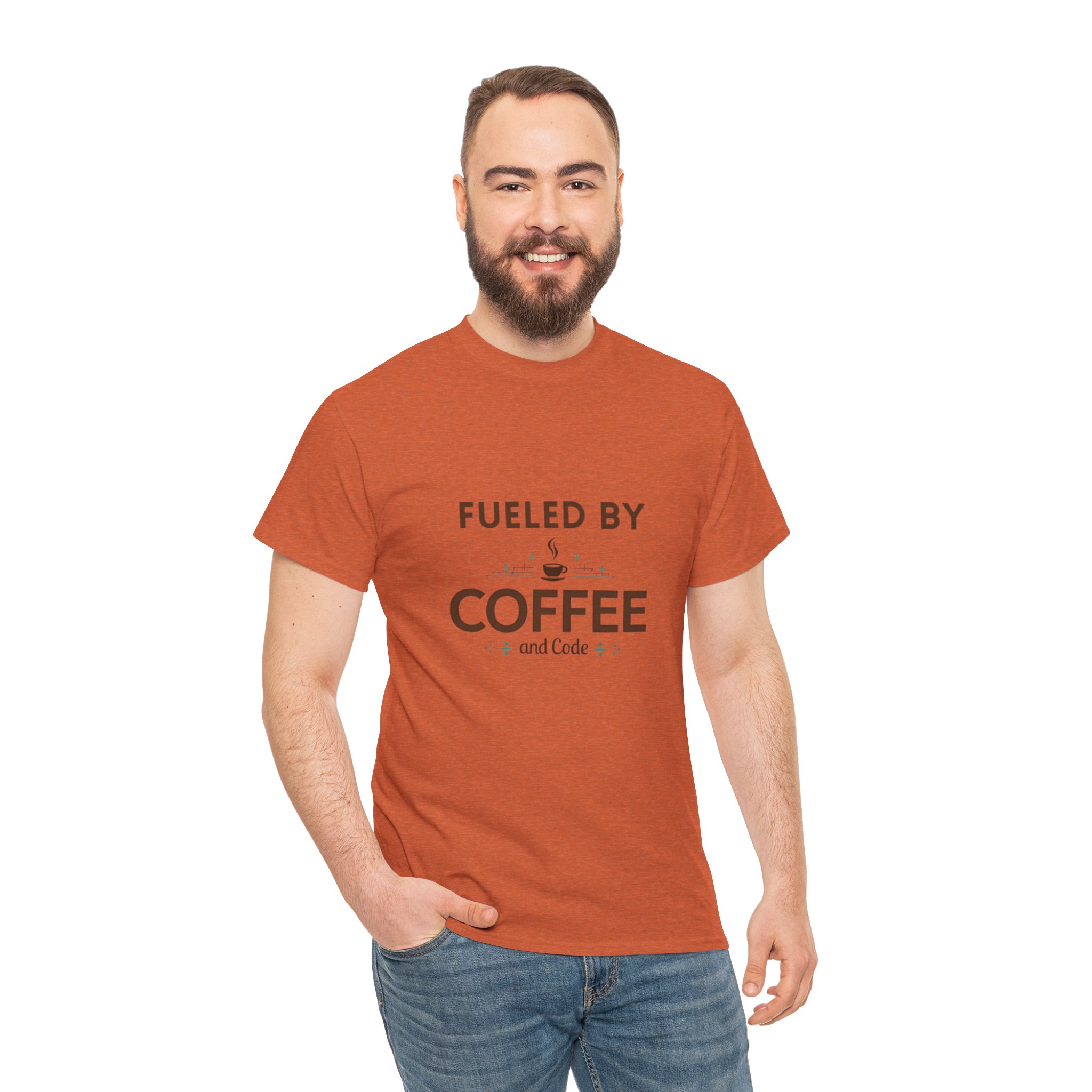 Fueled by Coffee and Code T-Shirt, Geeky Programmer Gift, Coffee Lover & Coder Shirt, Fun and Nerdy Design, Programmer Life Apparel - Image 9