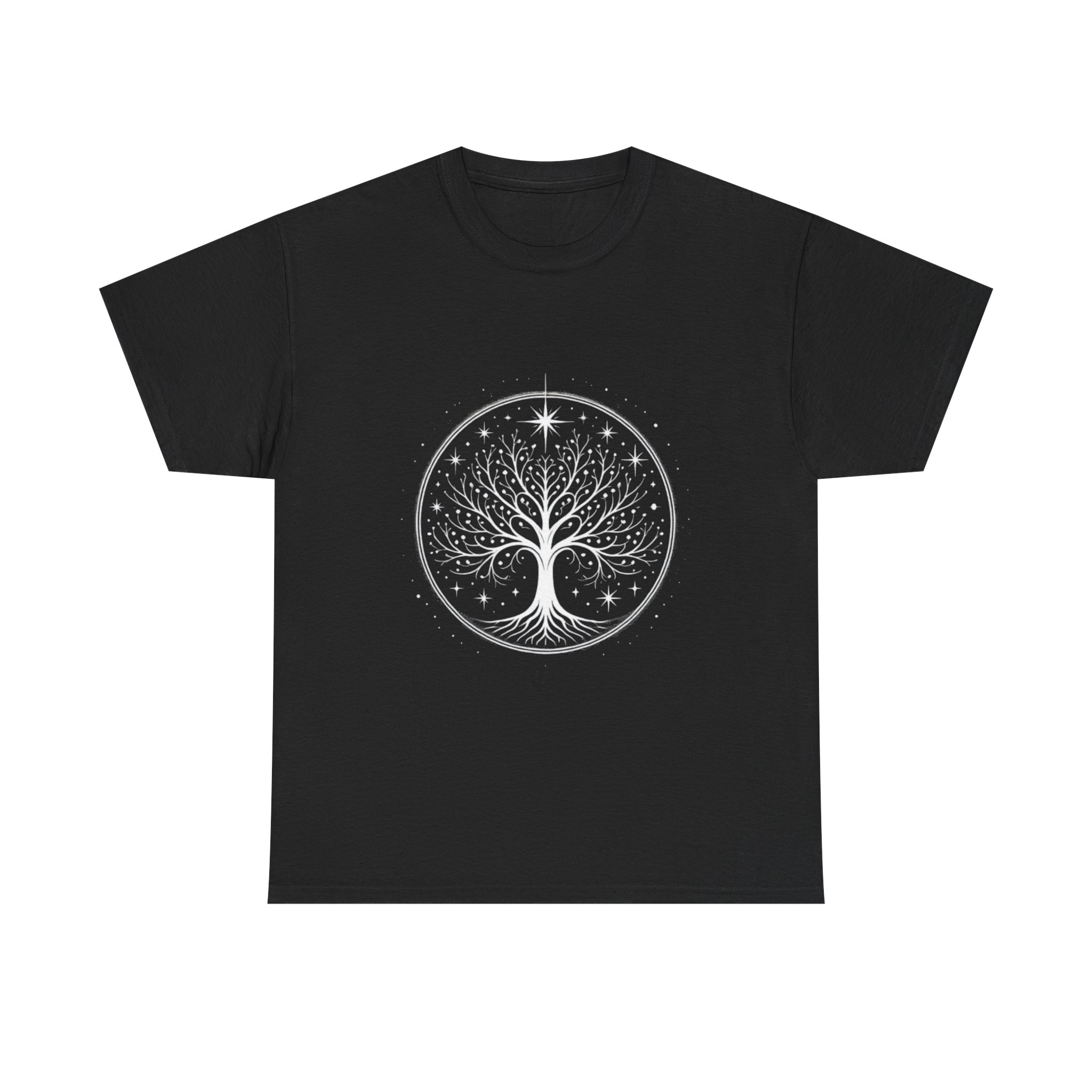 Minimalistic White Tree of Gondor Unisex Heavy Cotton T-Shirt Tolkien-Inspired Design - Image 5