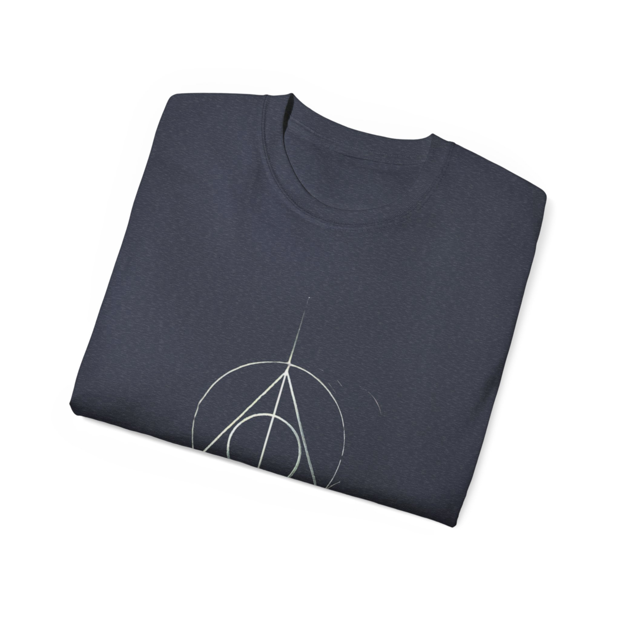 Minimalist Wizard Hallows Unisex Cotton Tee Magical Symbol Design - Image 32