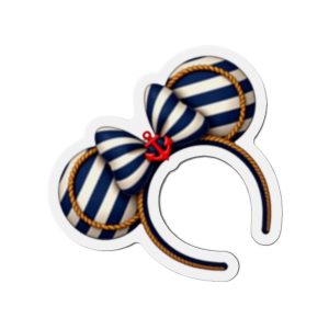 Nautical Disney Cruise Line Door Magnet, Minnie Ears Headband, Disney Lovers Gift, Fridge Magnet, Cute Kitchen Decor