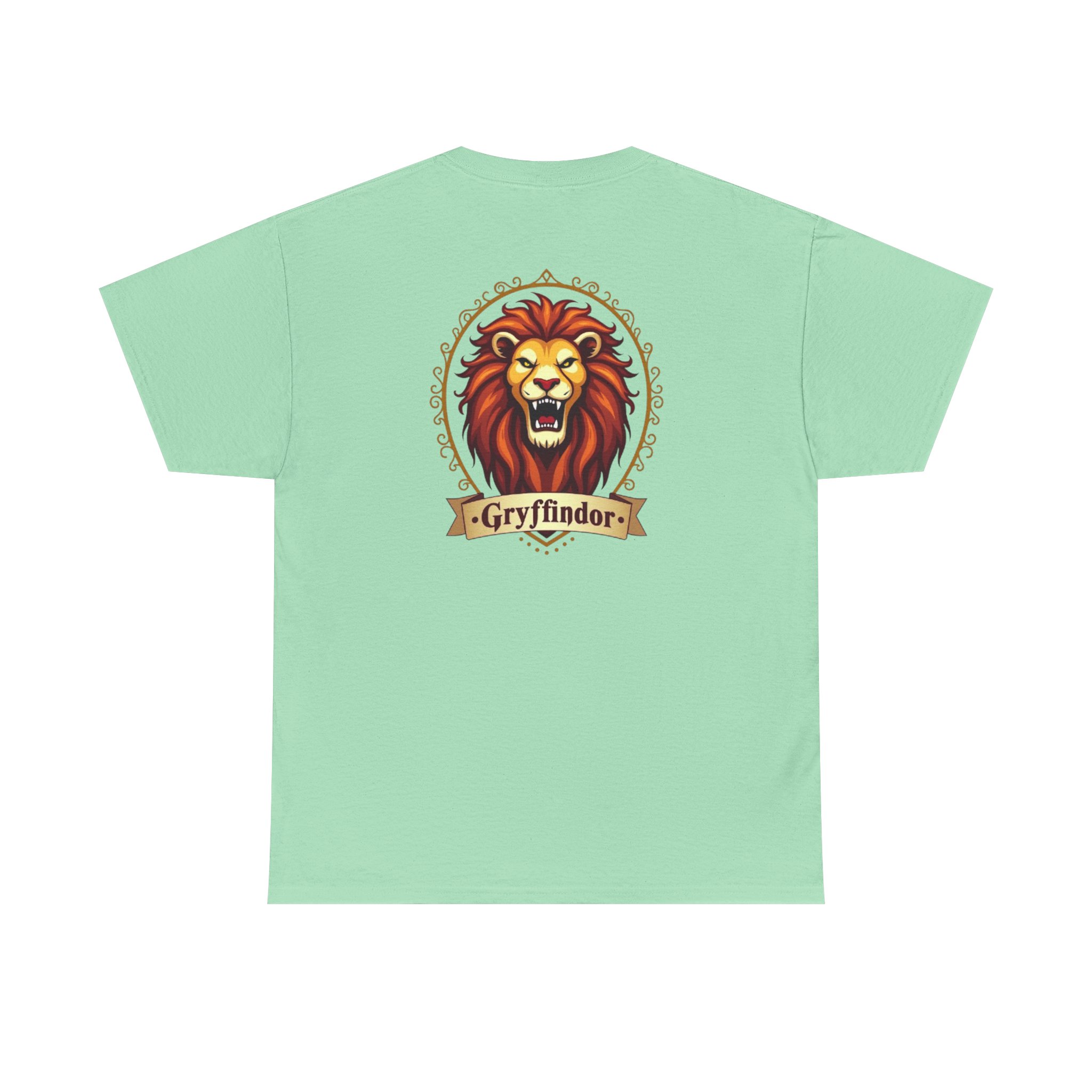 Gryffindor-Inspired Lion Crest Shirt Bold Front & Back Design for Wizarding Fans - Image 10