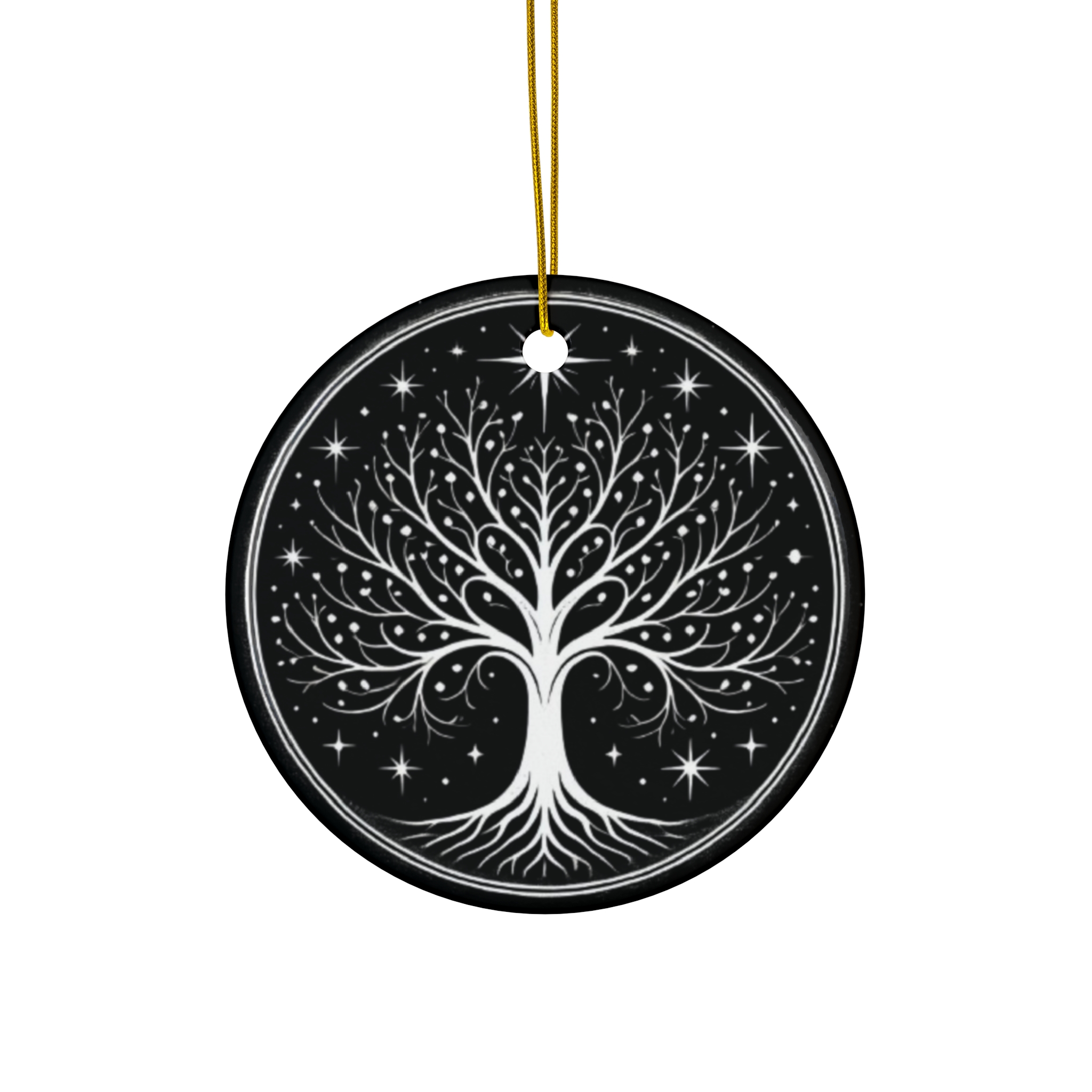 White Tree of Gondor Ceramic Ornament Elegant Tolkien-Inspired Christmas Decoration - Image 4