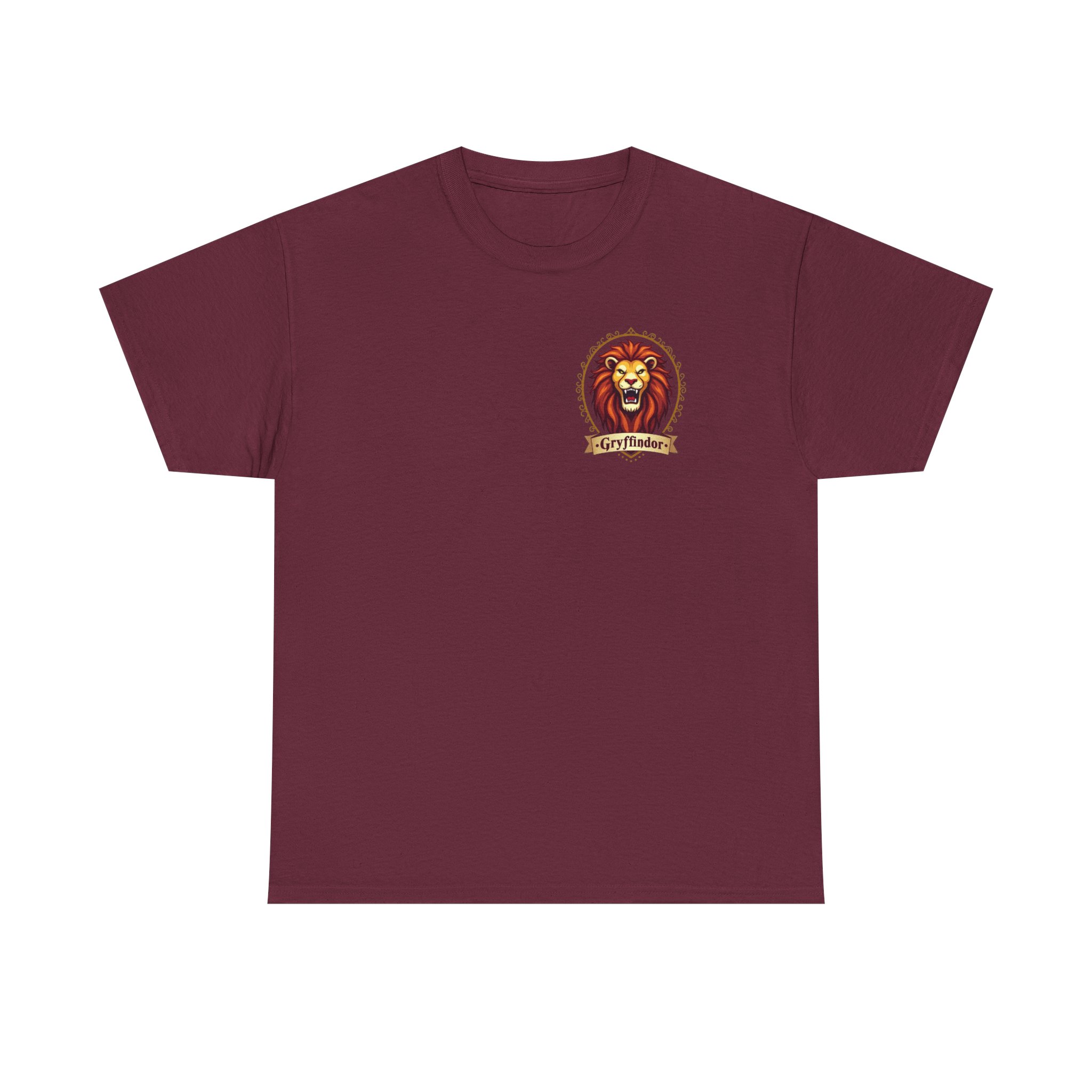 Gryffindor-Inspired Lion Crest Shirt Bold Front & Back Design for Wizarding Fans - Image 5