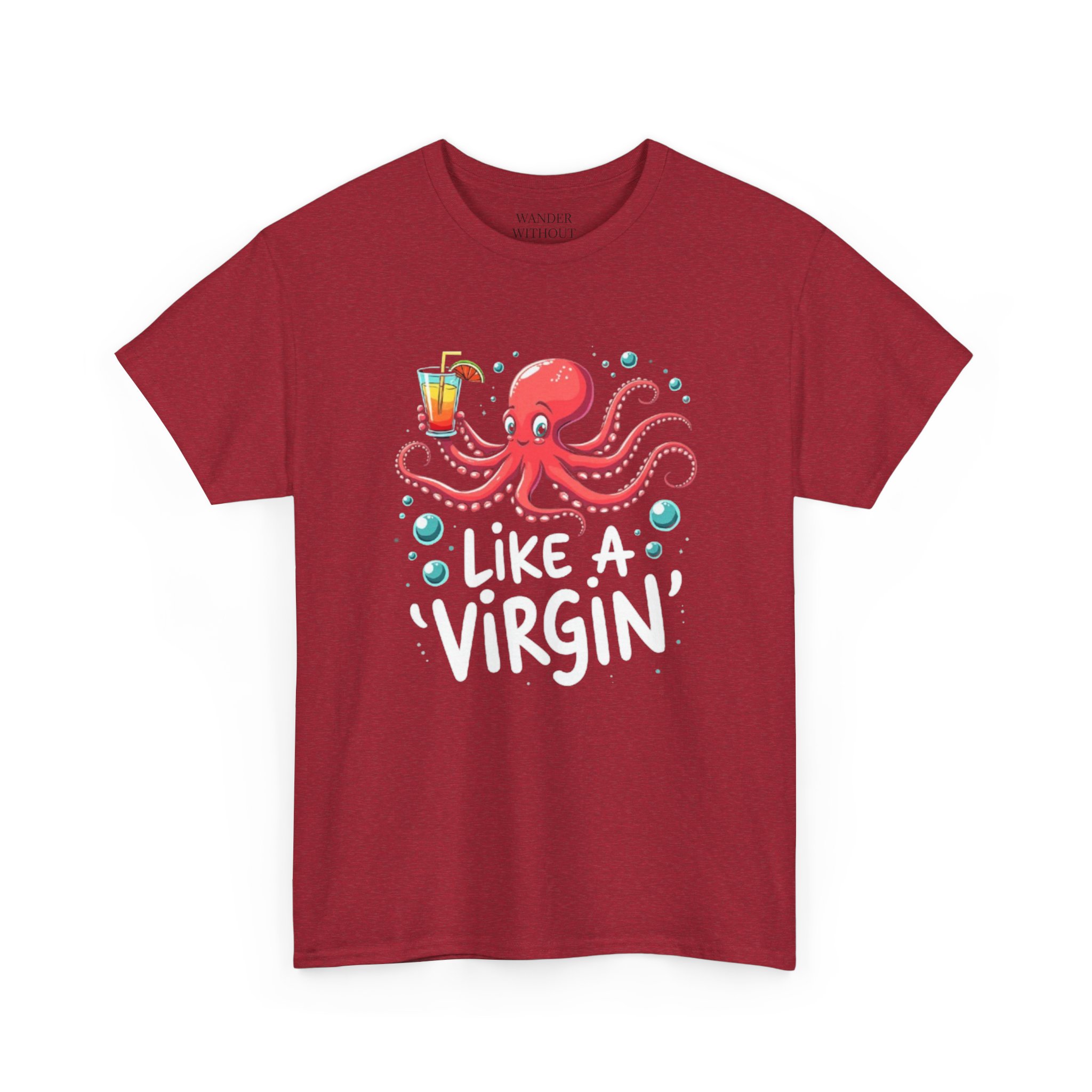 Funny Animated Octopus Cocktail Party Unisex Heavy Cotton Tee, Virgin Voyages Cruise Fun Shirt, Humor Tee, Cruise Wear, Party Shirt - Image 47