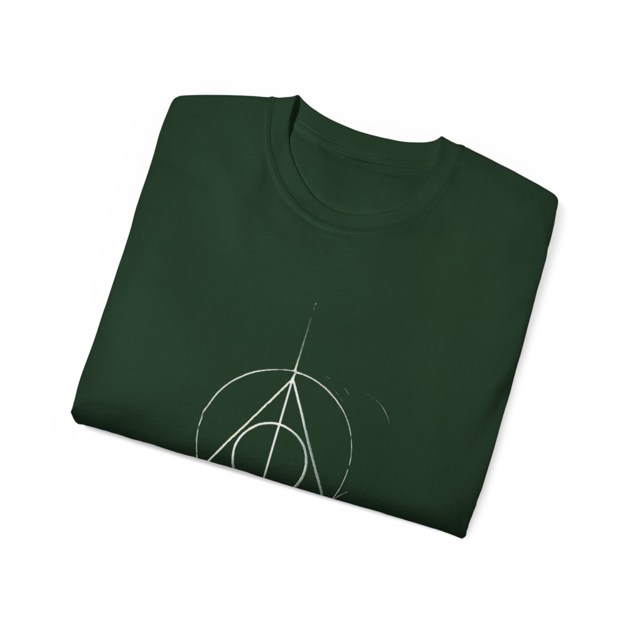 Minimalist Wizard Hallows Unisex Cotton Tee Magical Symbol Design - Image 12