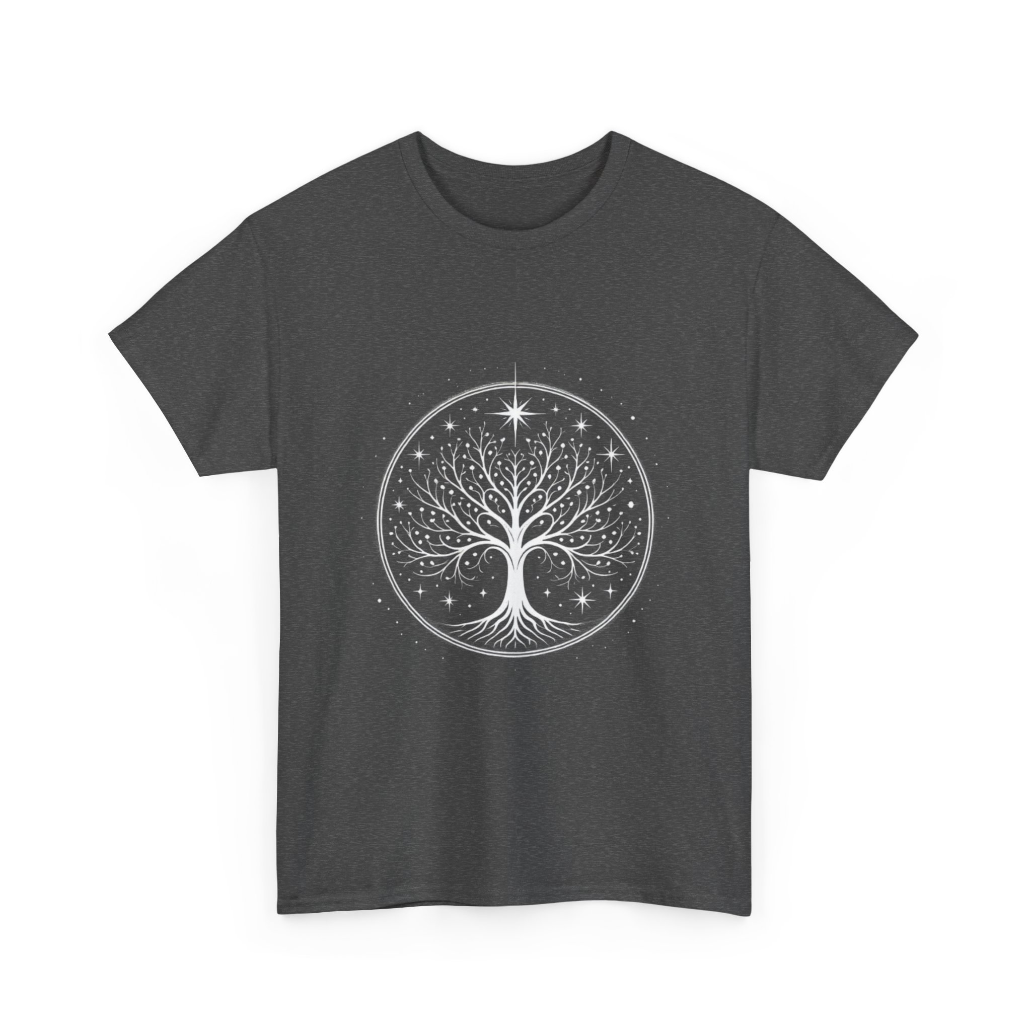 Minimalistic White Tree of Gondor Unisex Heavy Cotton T-Shirt Tolkien-Inspired Design - Image 19