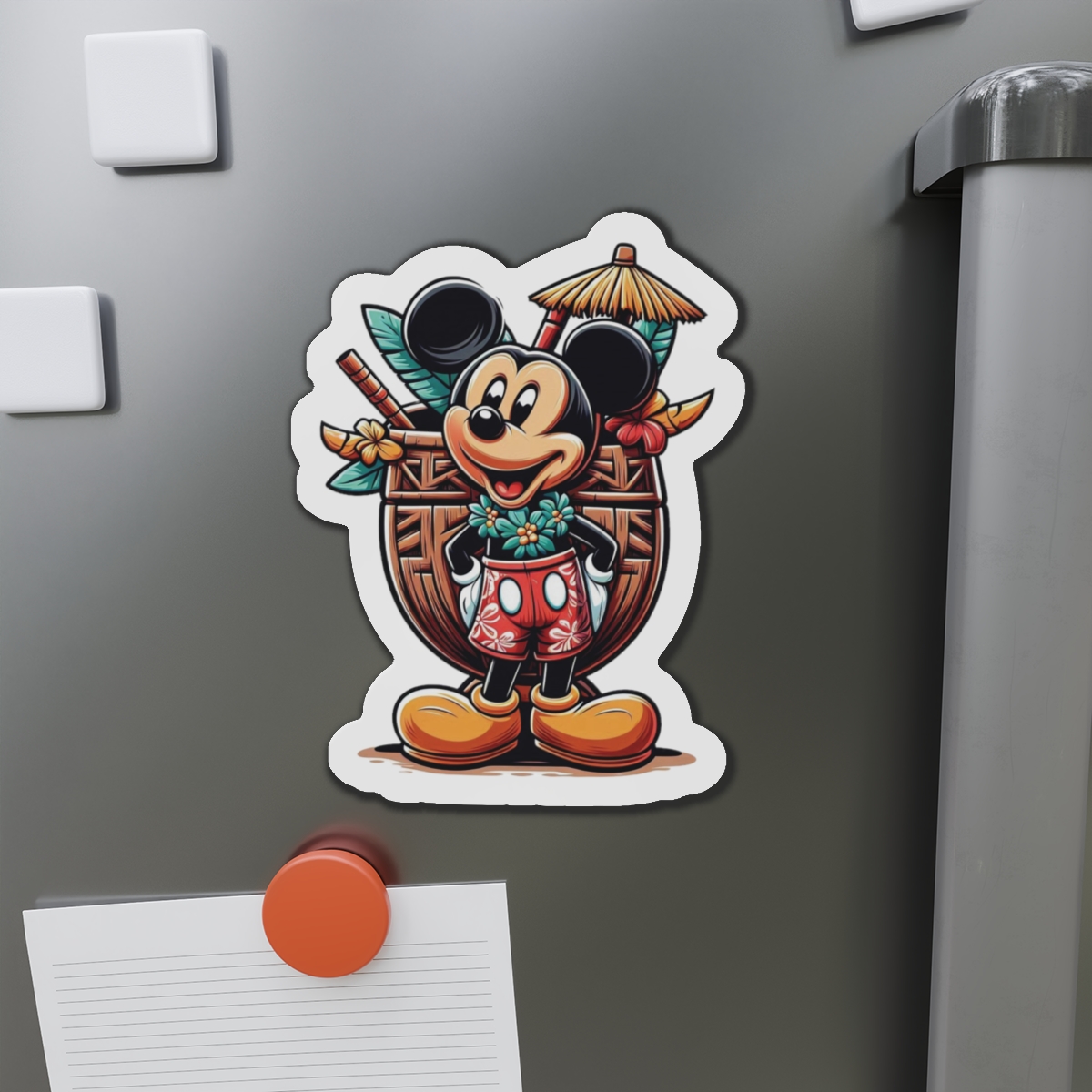 Disney Cruise Door Magnets, Tropical Mickey Design, Fun Fridge Magnets, Cute Kitchen Decor, Mickey Mouse Fan Gift, Refrigerator Accessories