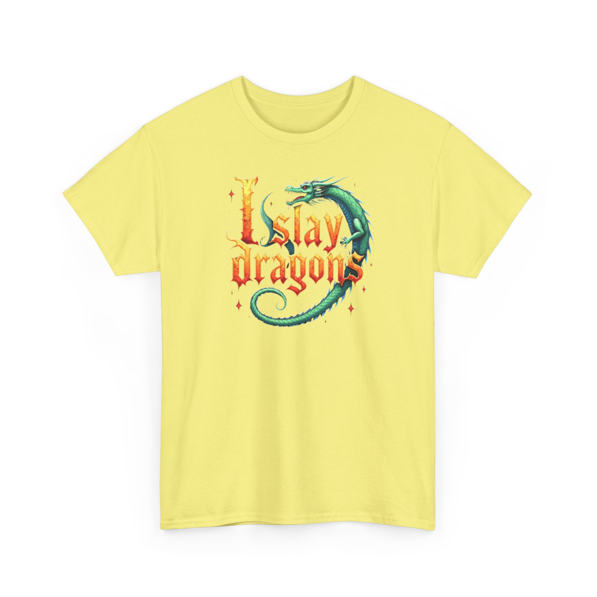 I Slay Dragons T-Shirt - RPG Fantasy Tee for Gamers, D&D Fans, and Dragon Lovers - Available in Multiple Colors - Image 15