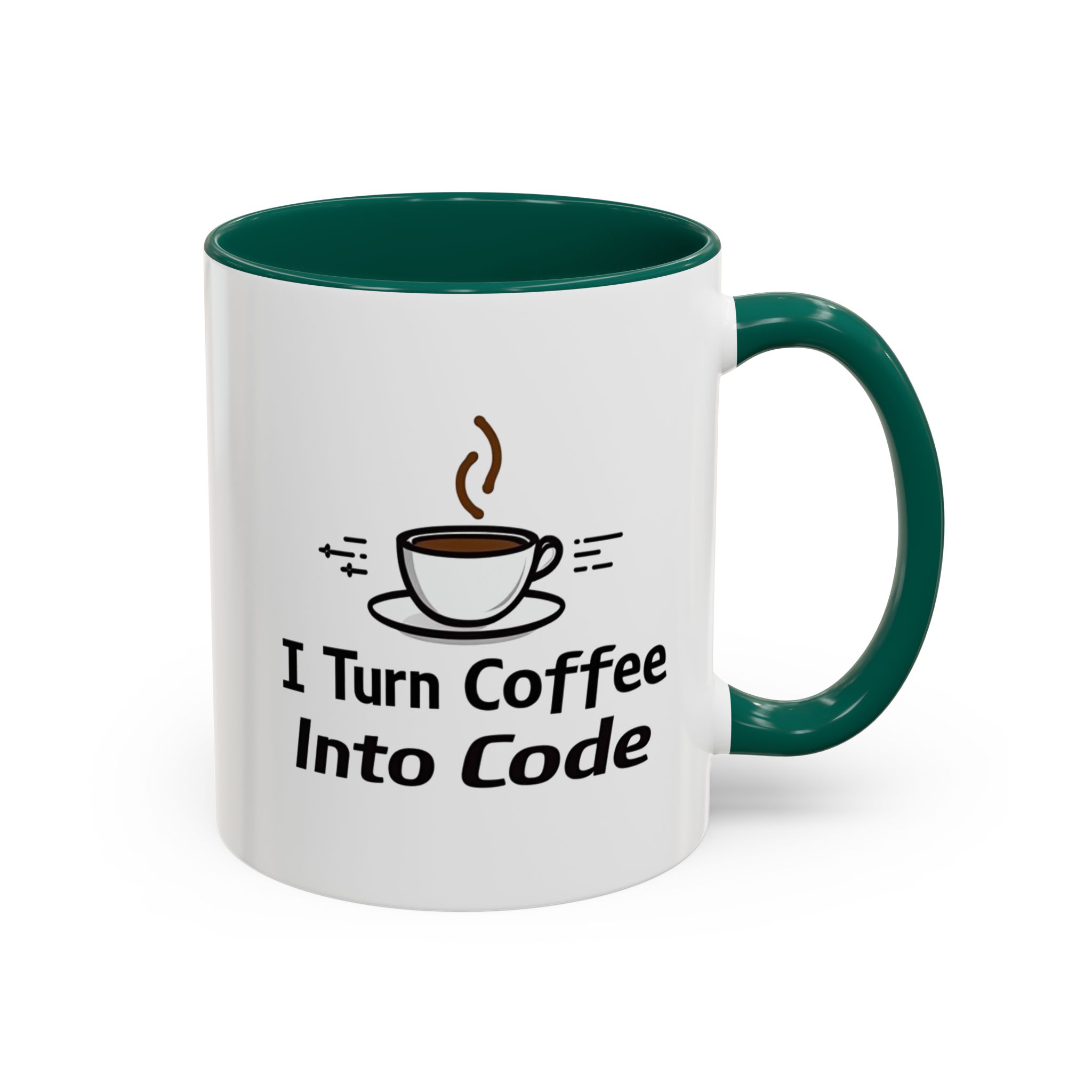 I Turn Coffee Into Code, Two-Toned Mug, Perfect Gift for coders - Image 18